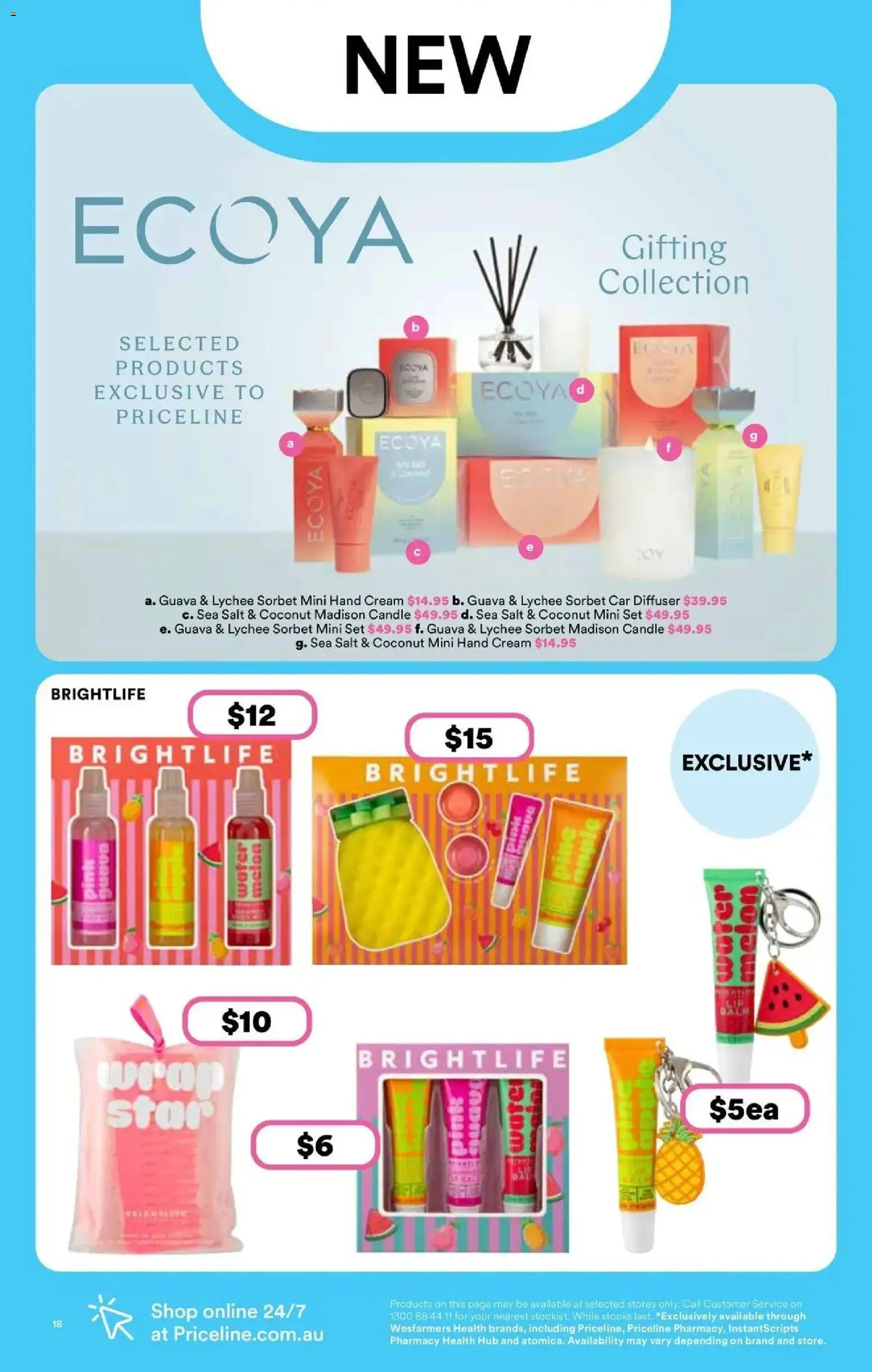 Priceline Pharmacy catalogue Shellharbour - 24/09/2026 > weekly / monthly specials | Page: 18 | Products: Melon, Candle, Hand cream, Coconut