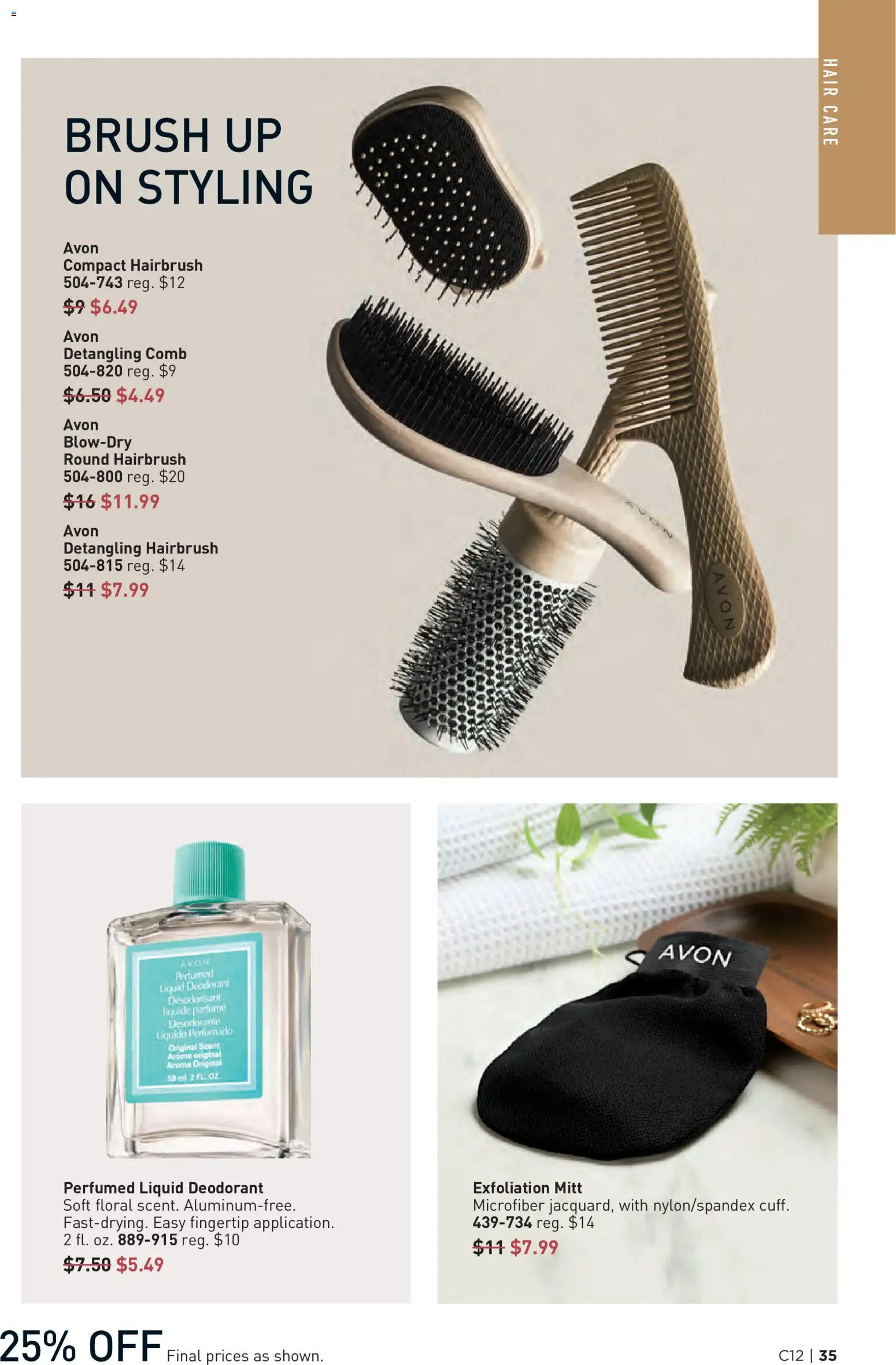 Avon Brochure - valid from 03.06.2026 | Page: 35 | Products: Brush, Deodorant