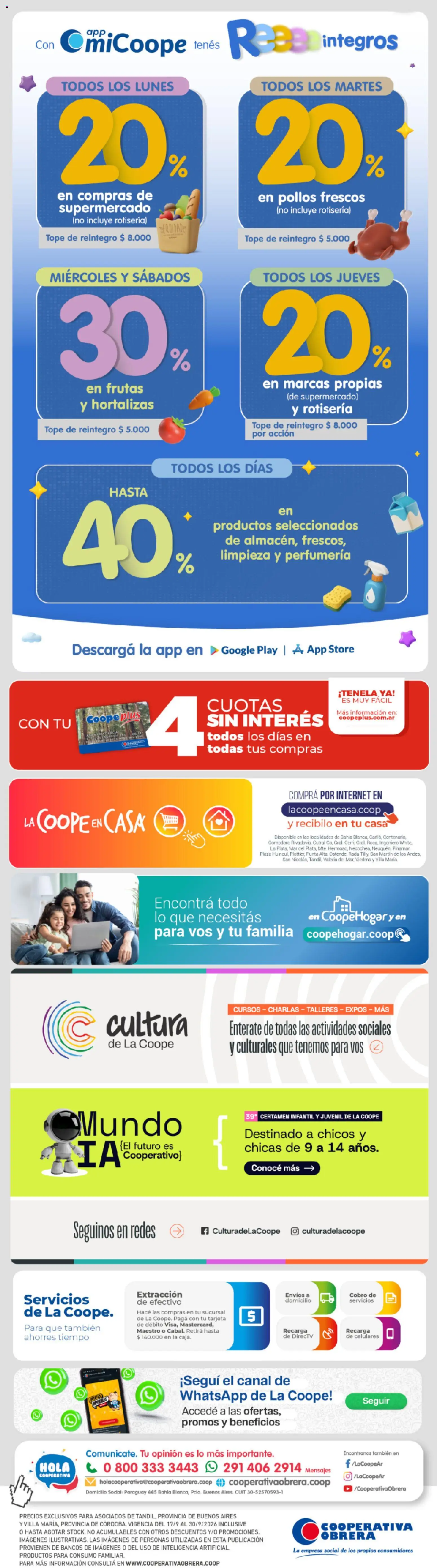 Cooperativa Obrera - Folleto │ válido desde el 17/09/2026 | Página: 9 | Productos: Pollos