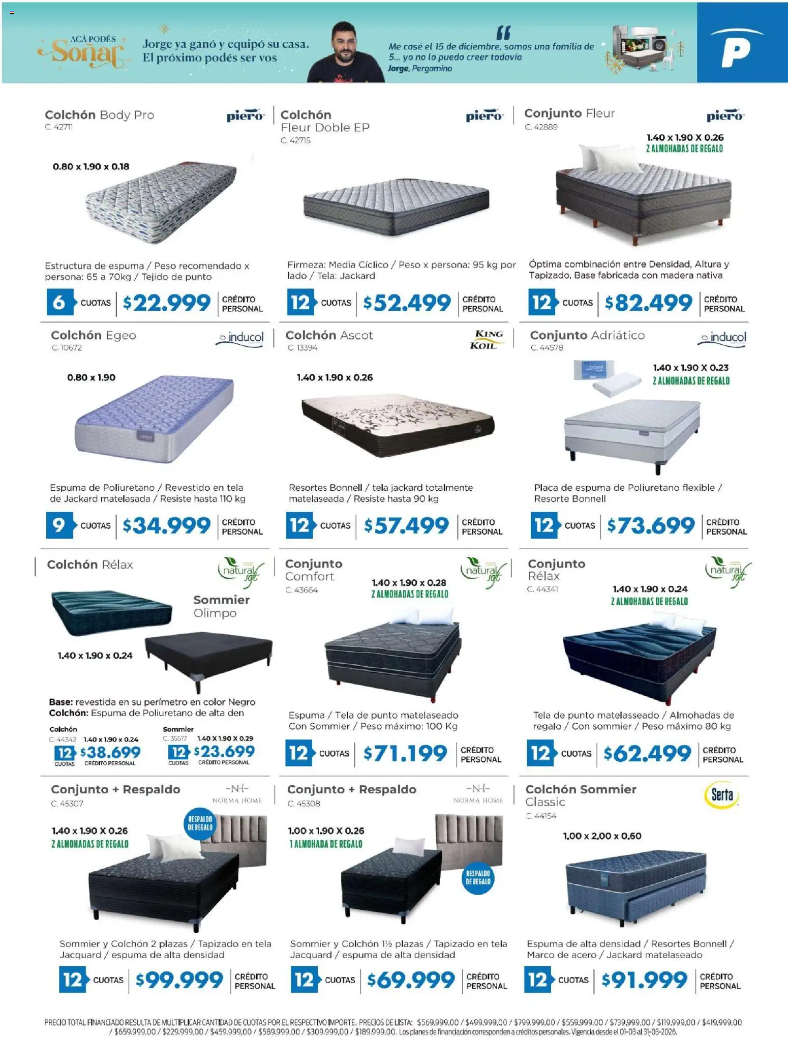 Pardo catálogo │ válido desde el 01.03.2026 | Página: 13 | Productos: Flexible, Colchón, Almohada, Espuma