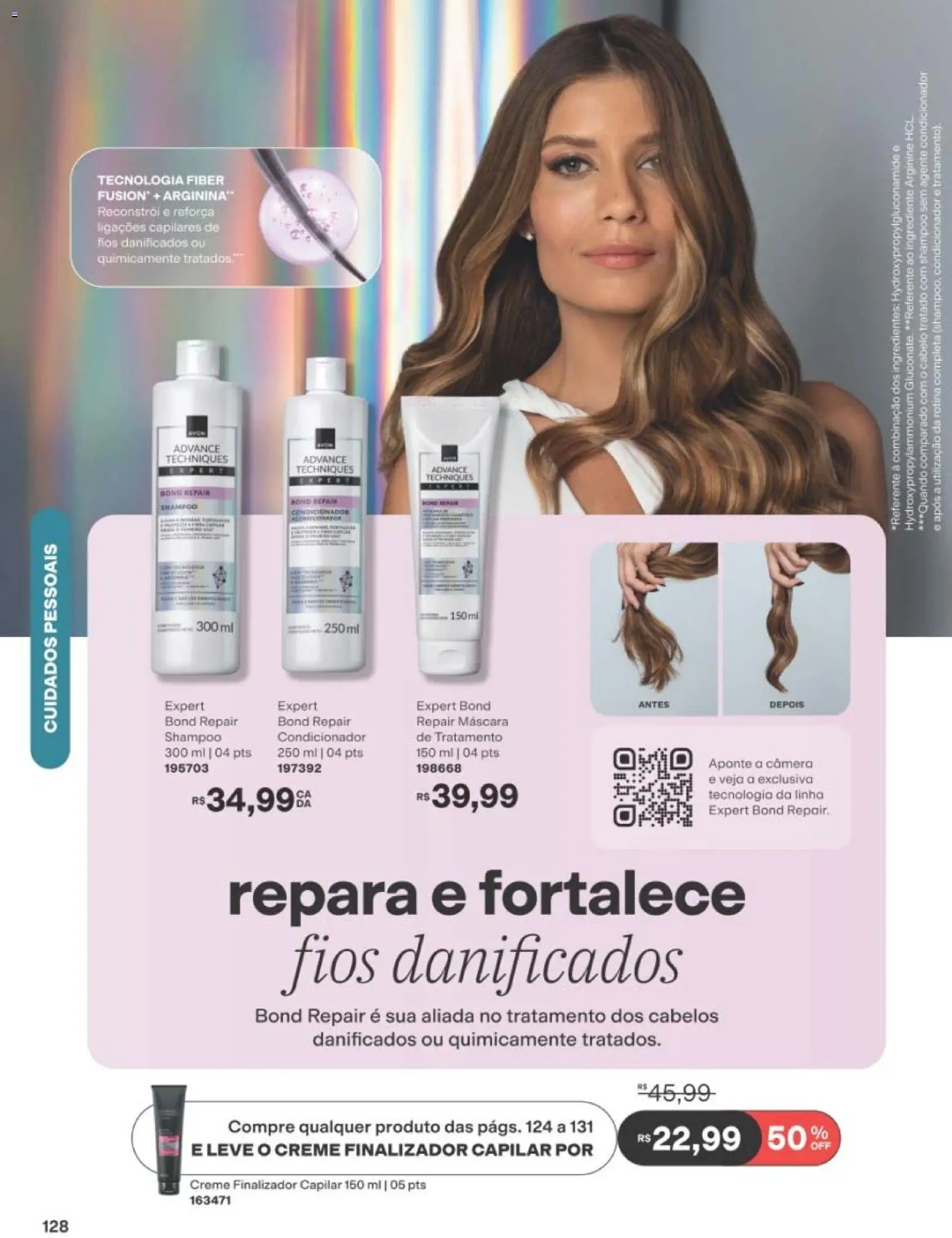 Avon Folheto - válido de 10/08/2026 | Página: 128 | Produtos: Shampoo, Condicionador, Creme, Câmera