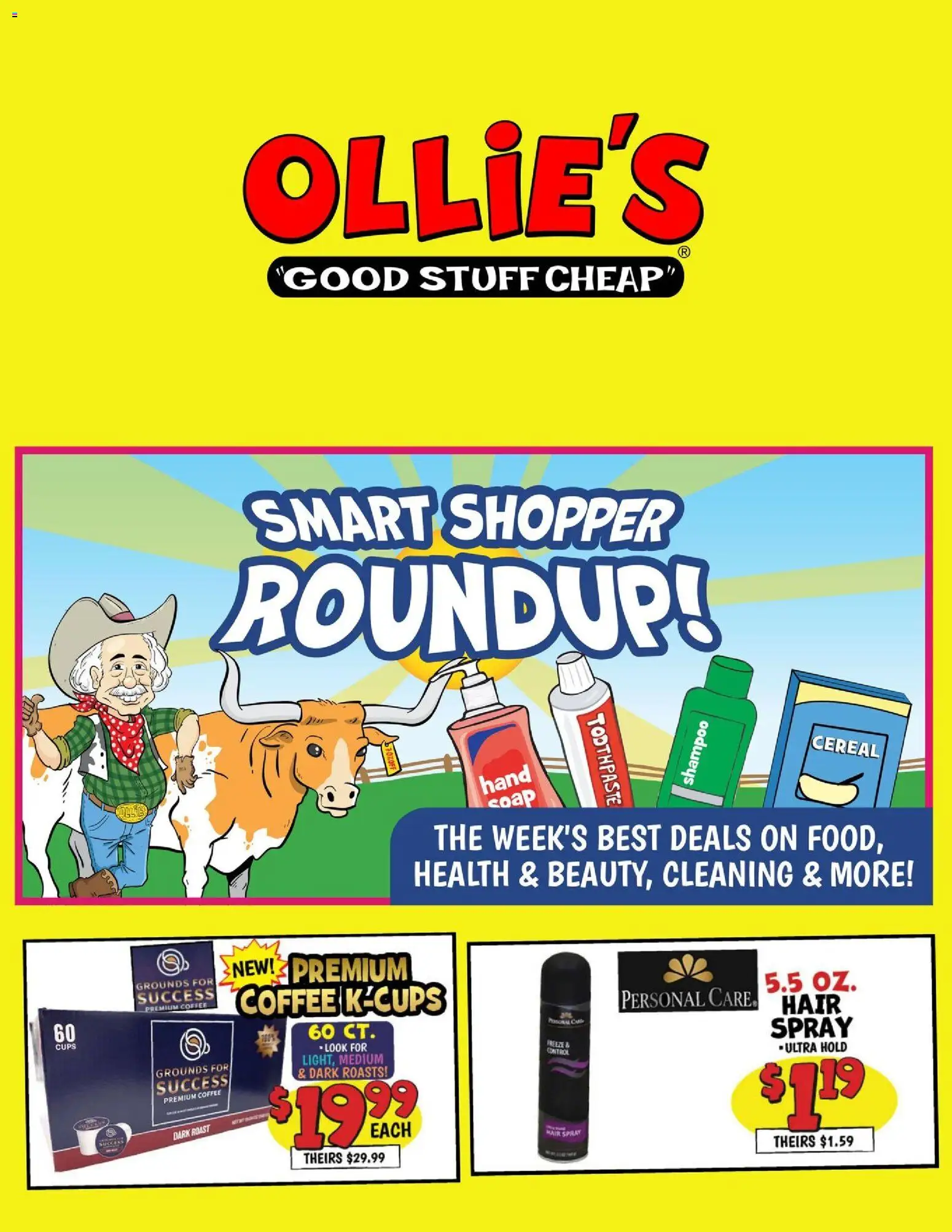 Ollie's Ad 2 - valid from 21.05.2026 | Page: 1 | Products: Shampoo, Hair spray, Coffee, Toothpaste