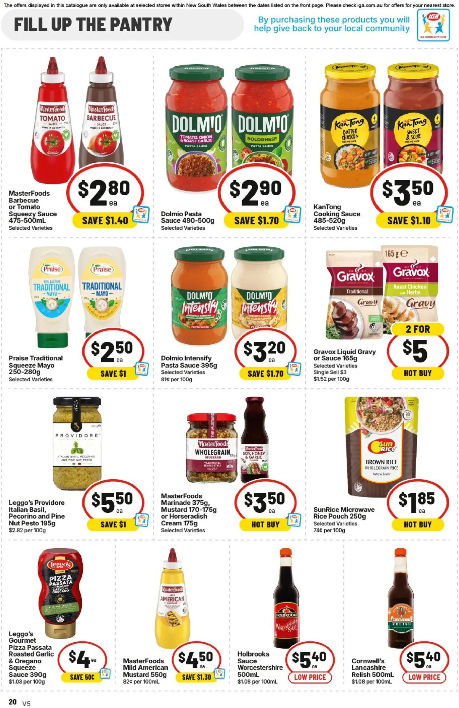IGA catalogue - valid from 12/08/2026 | Page: 20 | Products: Rice, Tomato, Roast, Pesto