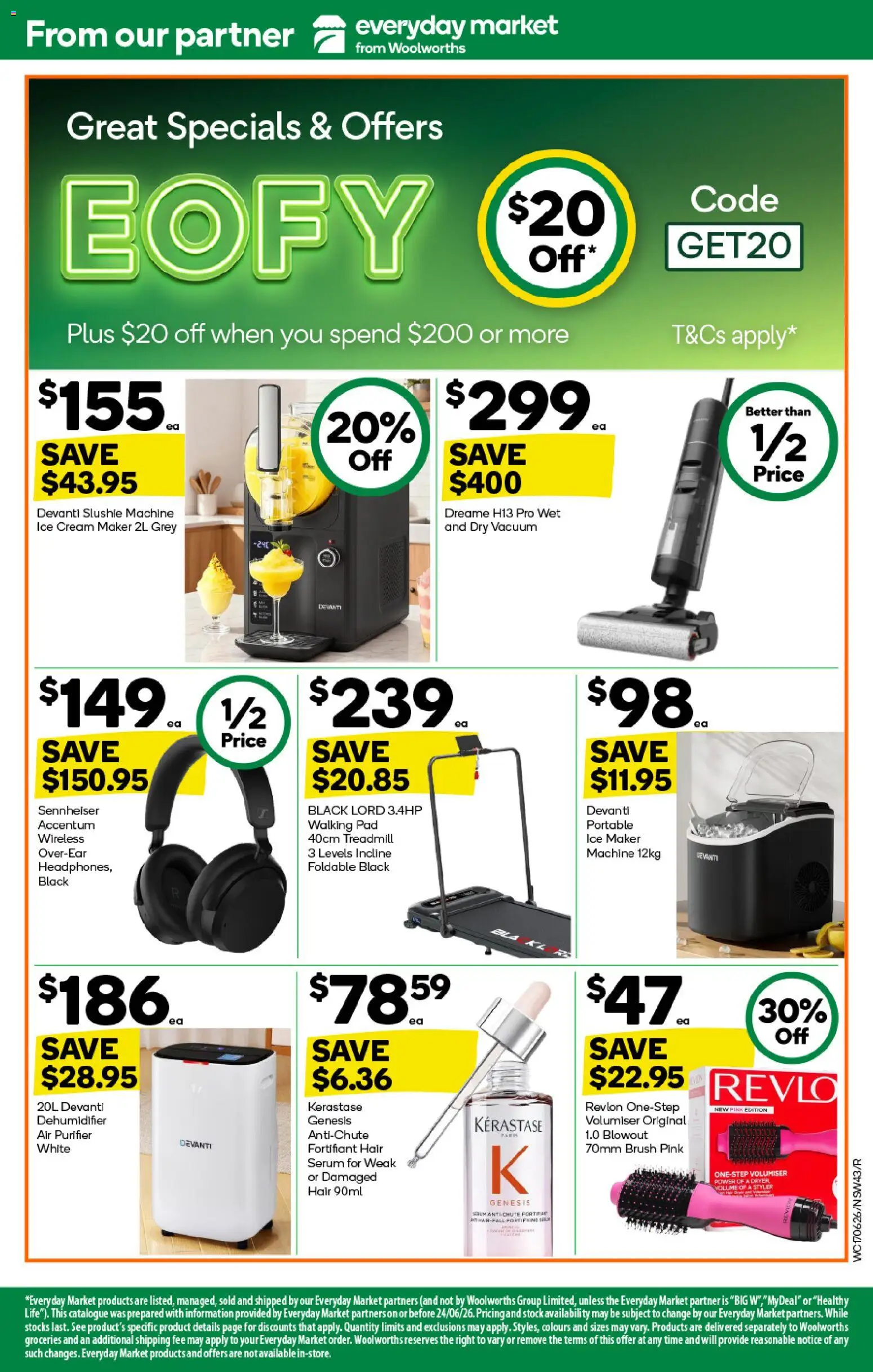 Woolworths catalogue - valid from 17.06.2026 | Page: 43 | Products: Ice cream, Dehumidifier, Portable, Air purifier