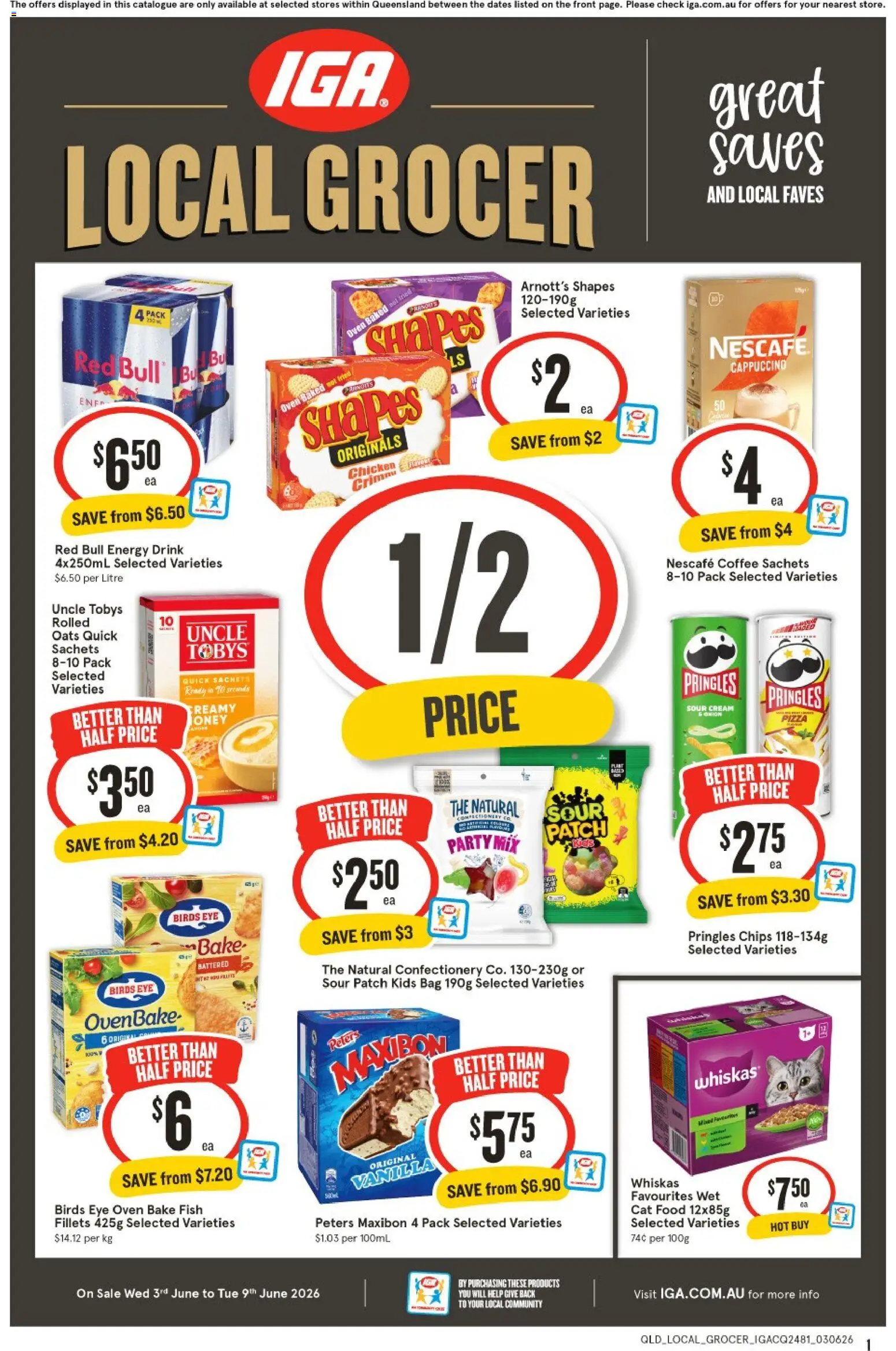 IGA catalogue - valid from 03.06.2026 | Page: 1 | Products: Coffee, Pizza, Nescafe, Oven