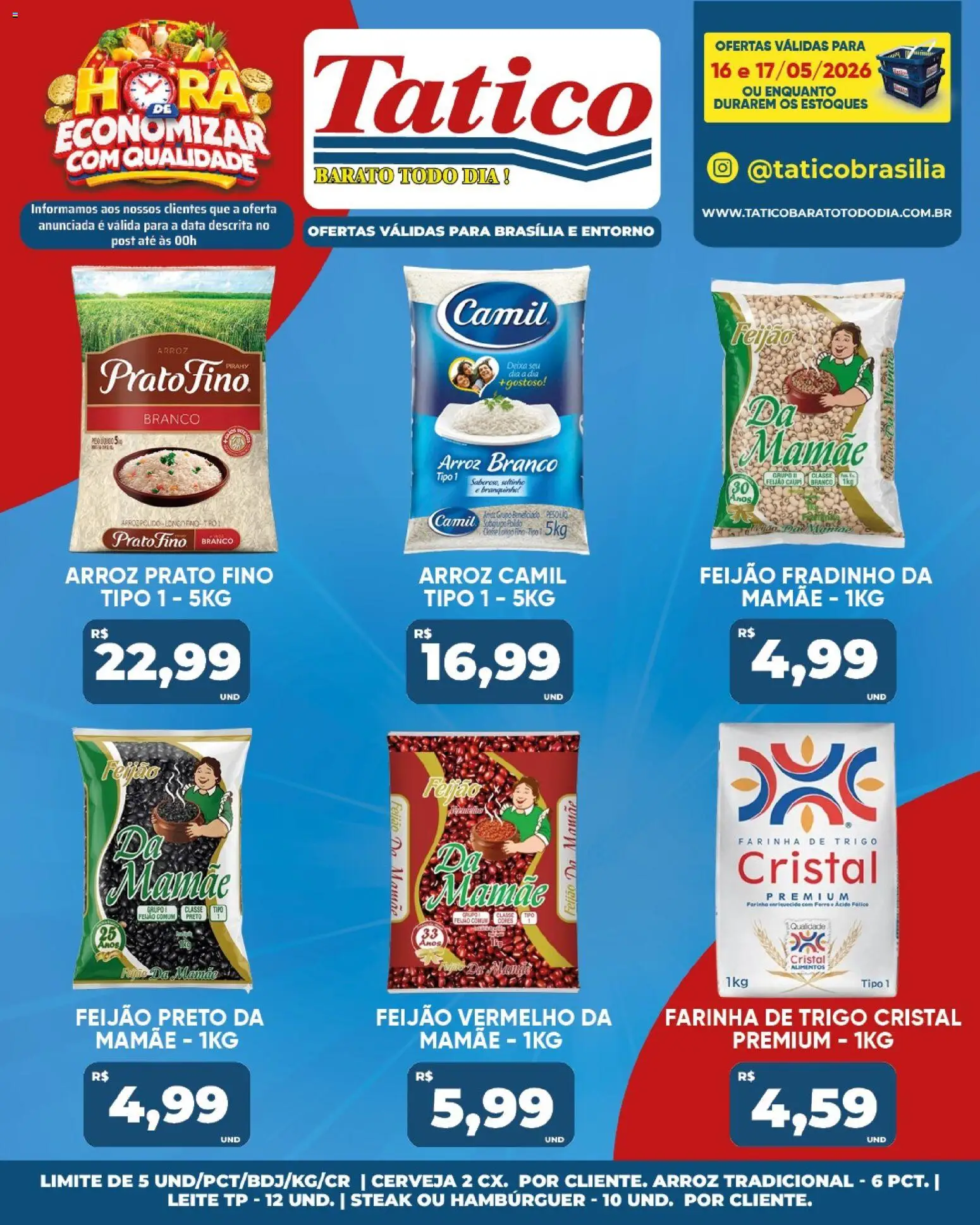 Tatico Folheto - válido de 16.05.2026 | Página: 17 | Produtos: Ferro, Feijão, Farinha de trigo, Hambúrguer