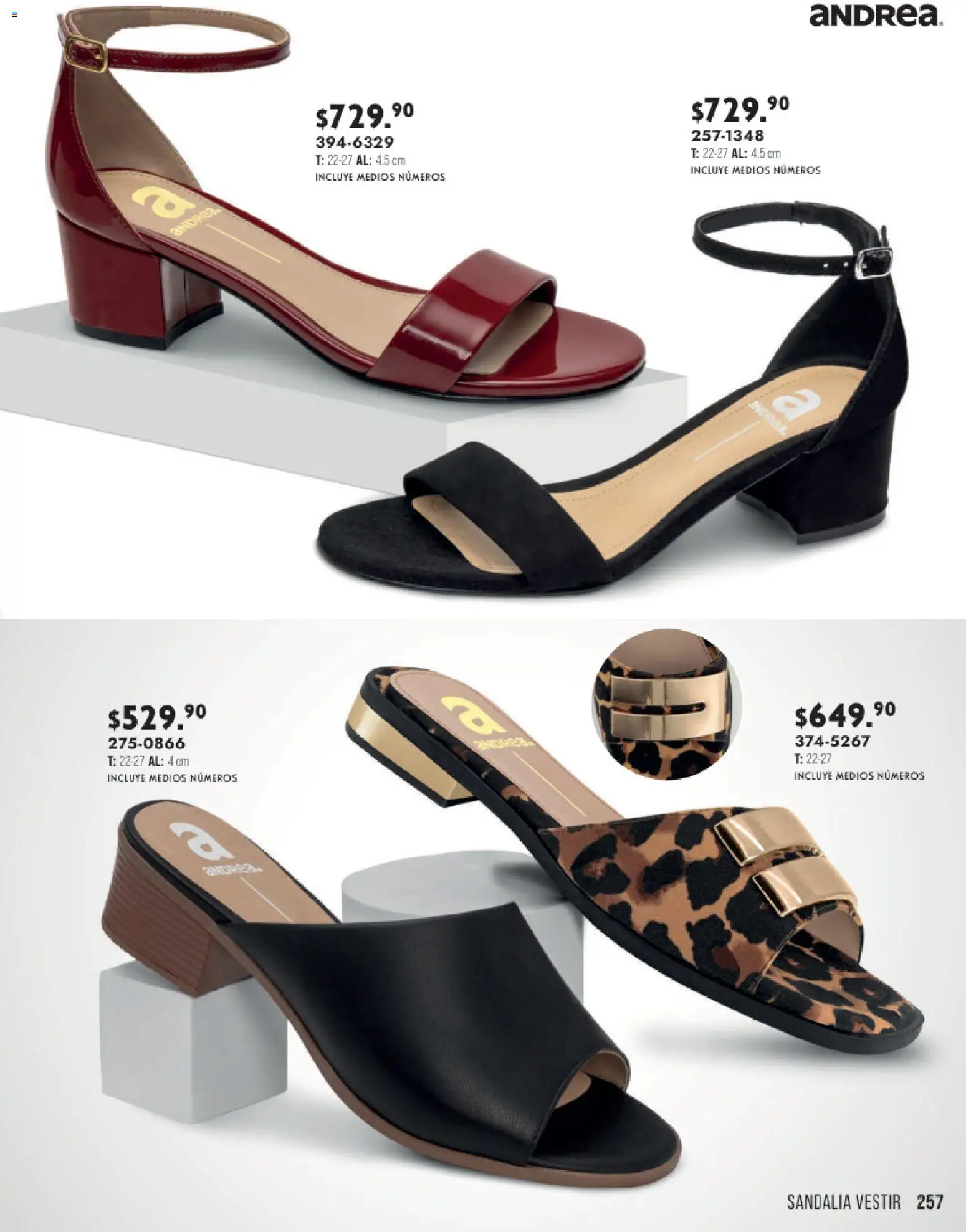 Nuevas ofertas de Andrea válidas en toda la República Mexicana desde el 23/08/2026. ¡Encuentra las mejores ofertas en Andrea catálogo Otoño Invierno! | Página: 257