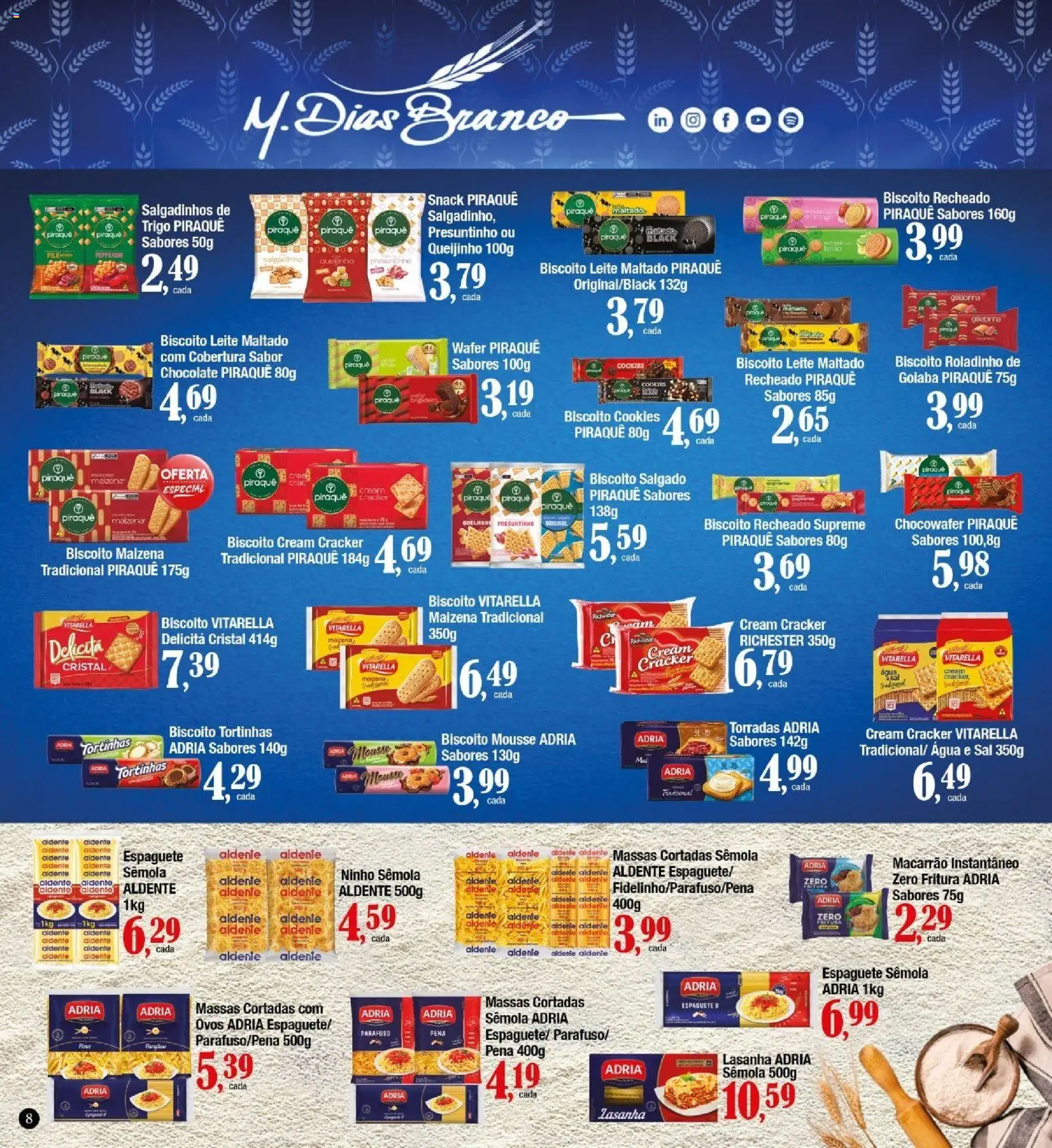 Supermercados Unidos Folheto - válido de 17/07/2026 | Página: 8 | Produtos: Mousse, Leite, Massa, Macarrão instantâneo