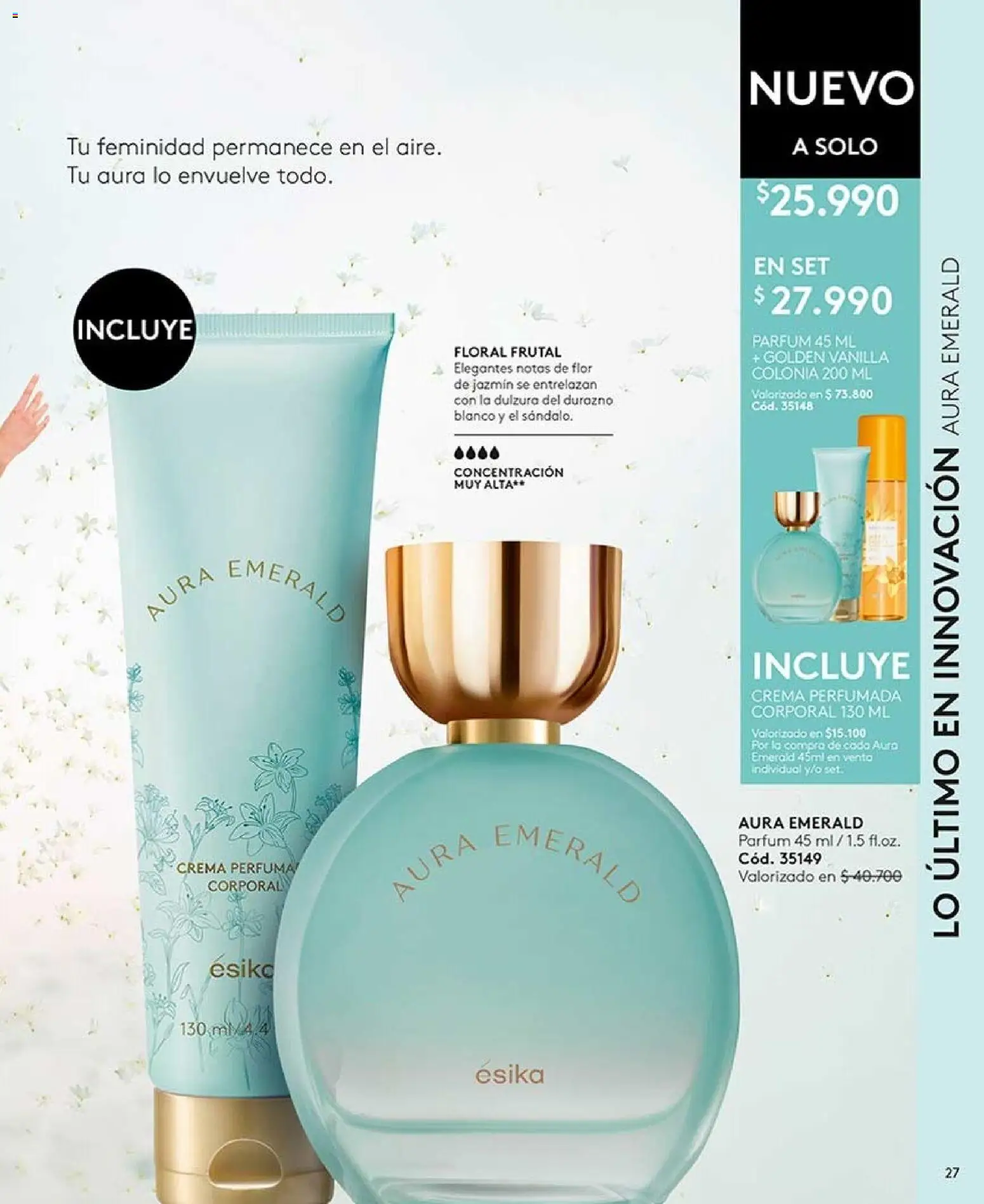 Catálogo Ésika Campaña 13 │ válido desde el 25.07.2026 | Página: 27 | Productos: Dulzura, Durazno, Crema, Individual