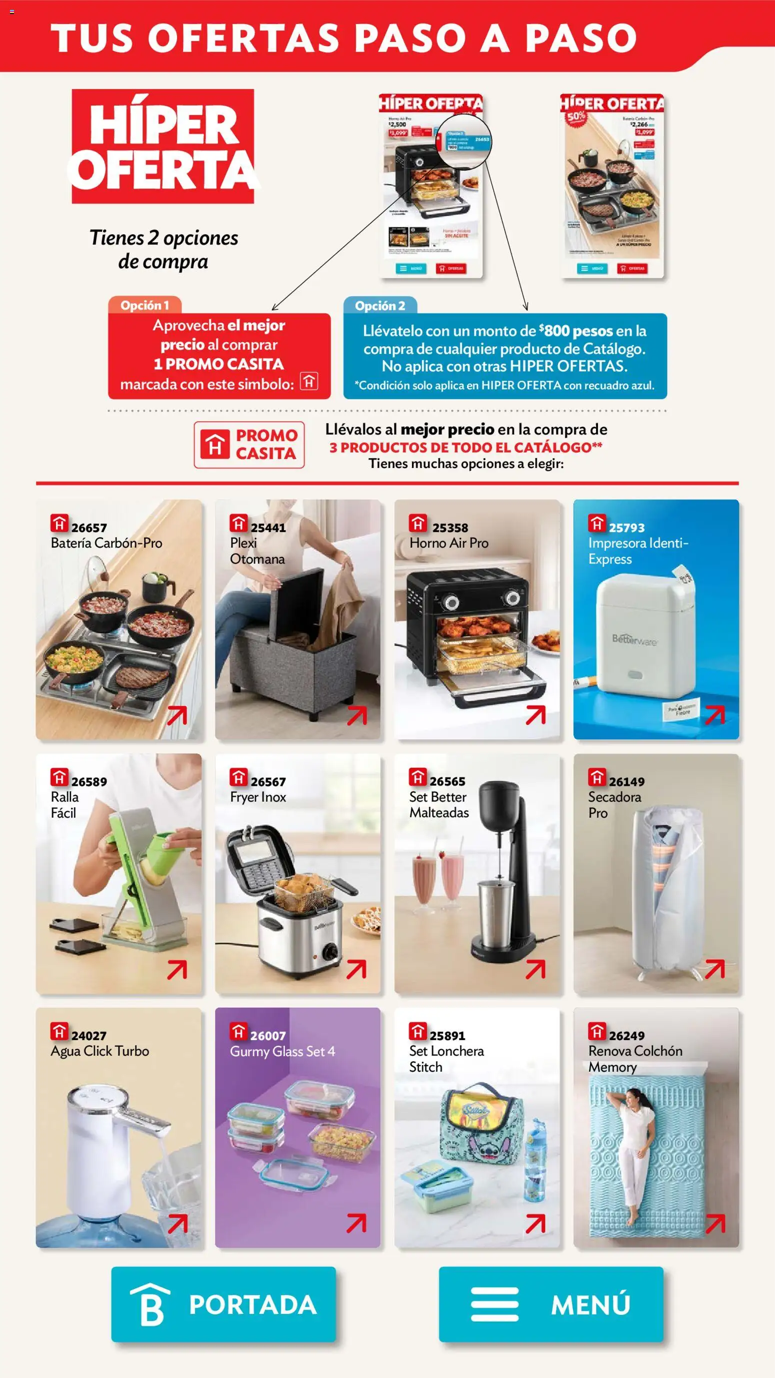 Nuevas ofertas de Betterware válidas en toda la República Mexicana desde el 31/08/2026. ¡Encuentra las mejores ofertas en Betterware campaña 9 2026! | Página: 115 | Productos: Secadora, Horno, Impresora, Colchón