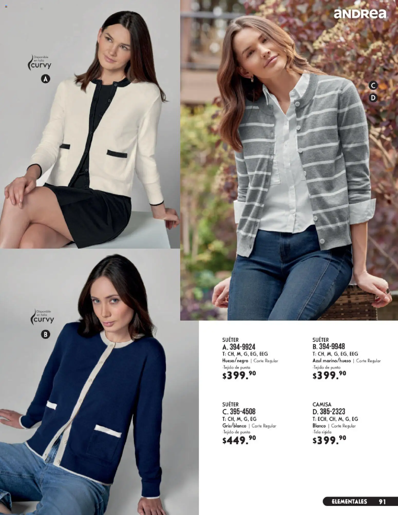 Nuevas ofertas de Andrea válidas en toda la República Mexicana desde el 23/08/2026. ¡Encuentra las mejores ofertas en Andrea catálogo Vestir! | Página: 91 | Productos: Suéter, Camisa
