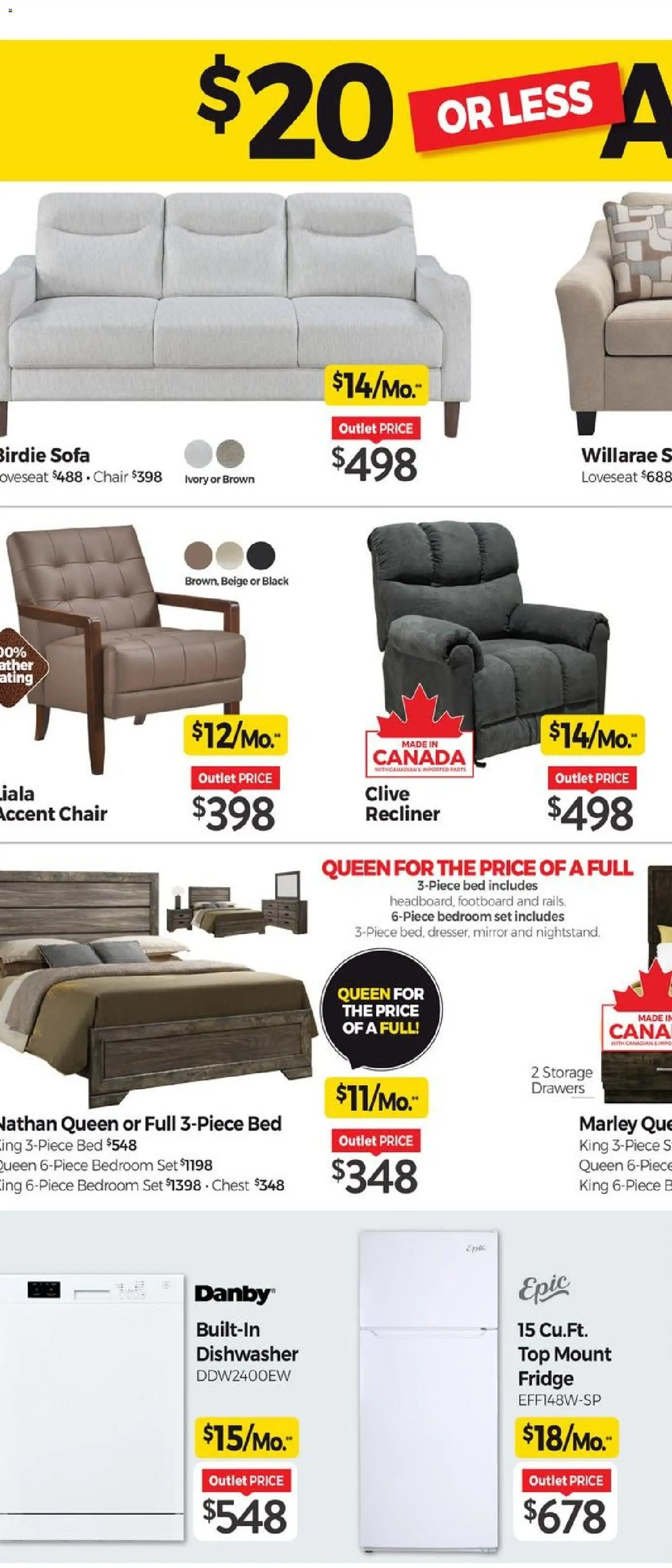 Tepperman's flyer valid from Aug 14, 2026 | Page: 9 | Products: Dishwasher, Bed, Chair, Mirror