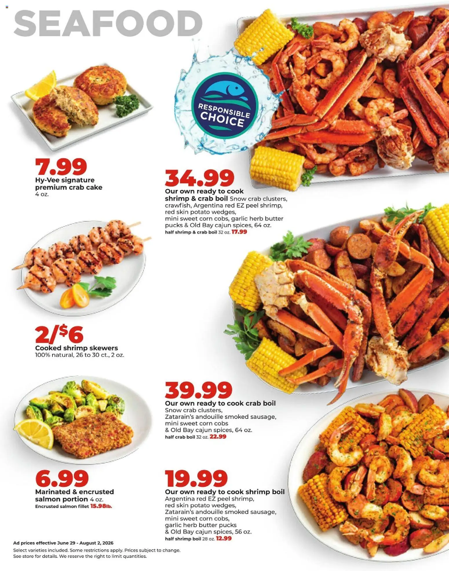 HyVee Monthly Ad - valid from 06/29/2026 | Page: 11 | Products: Corn, Butter, Seafood, Garlic