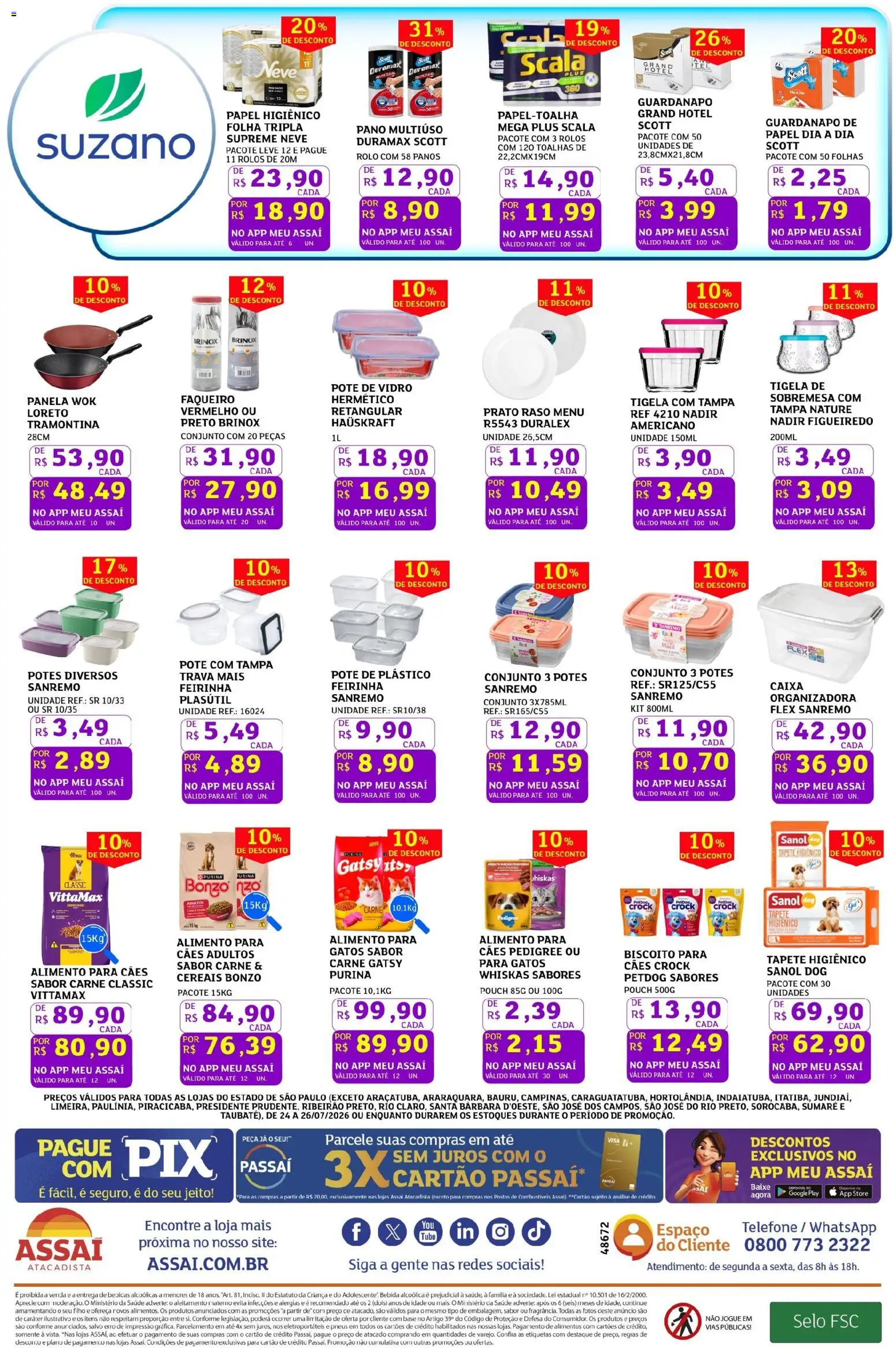 Assaí Atacadista Folheto - válido de 25/09/2026 | Página: 4 | Produtos: Rolo, Tapete, Cereais, Bebida
