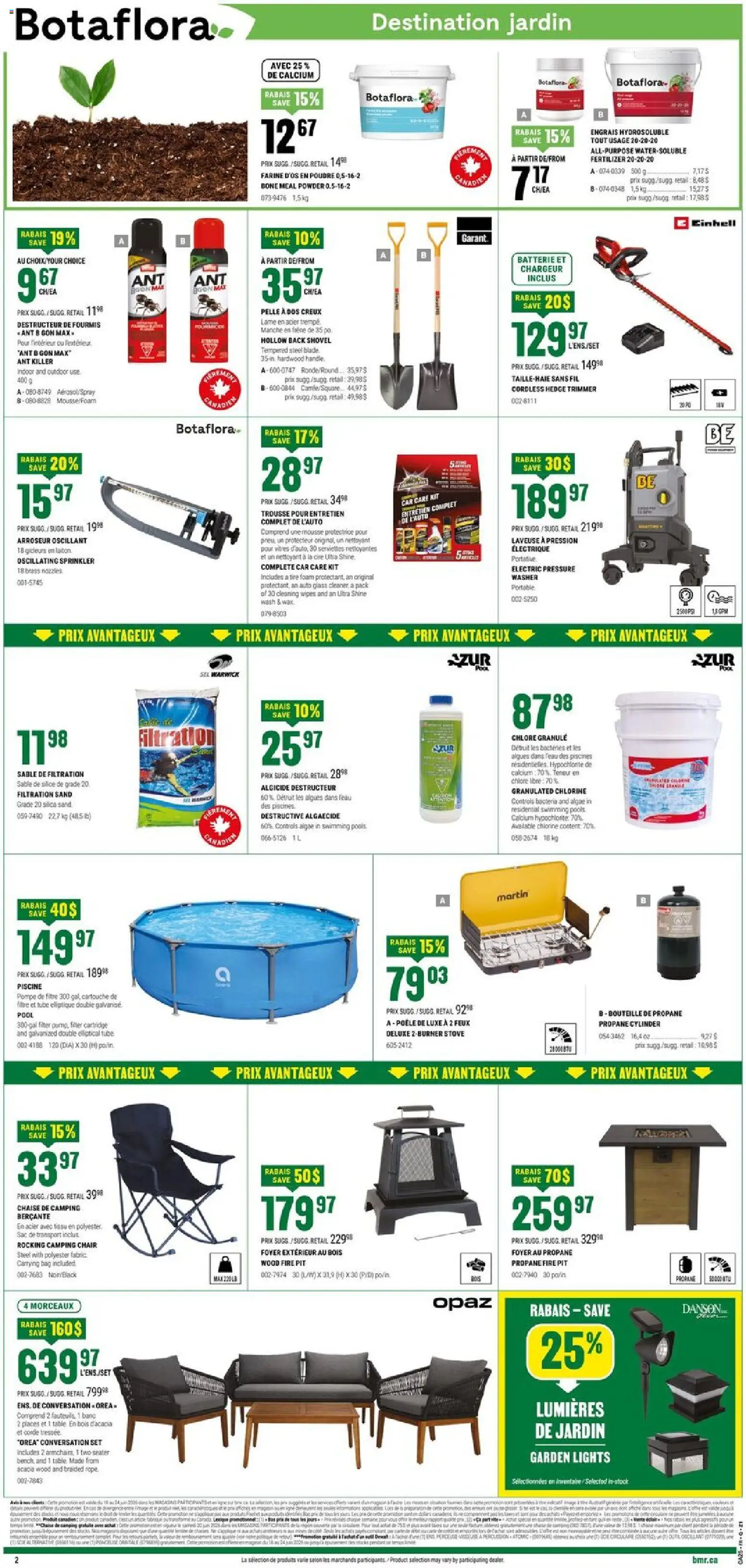 BMR flyer valid from 18.06.2026 | Page: 3 | Products: Bag, Stove, Powder, Chair