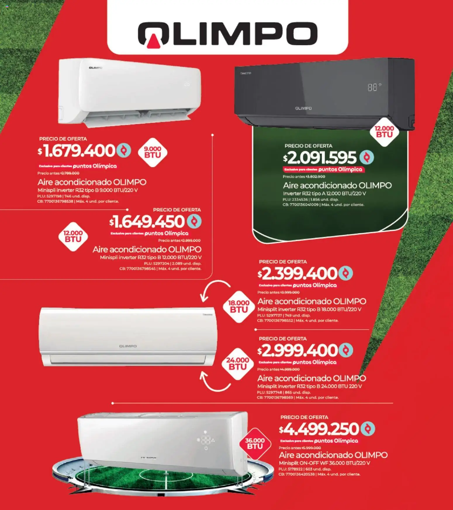 Olímpica revista - valida desde el 30.05.2026 | Página: 14 | Productos: Aire acondicionado