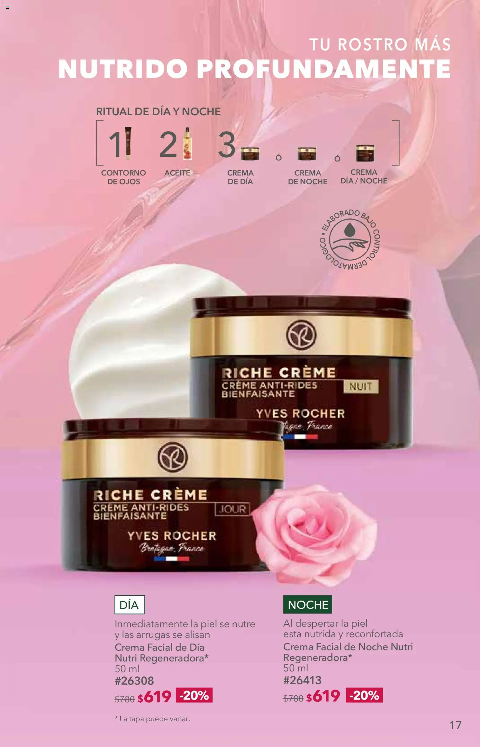 Nuevas ofertas de Yves Rocher válidas en toda la República Mexicana desde el 25/08/2026. ¡Encuentra las mejores ofertas en Yves Rocher campaña 12 2026! | Página: 17 | Productos: Crema, Contorno, Aceite