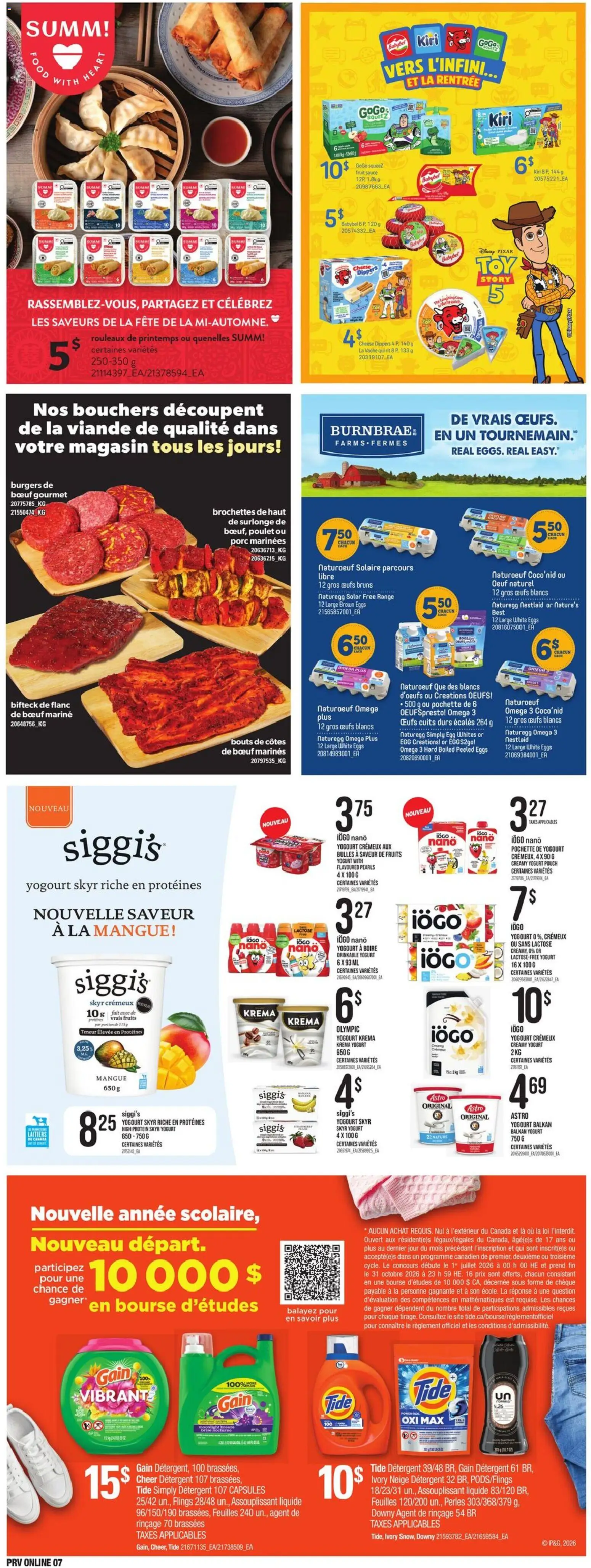 Provigo flyer valid from Sep 17, 2026 | Page: 10 | Products: Detergent, Cheese, Eggs, Omega 3