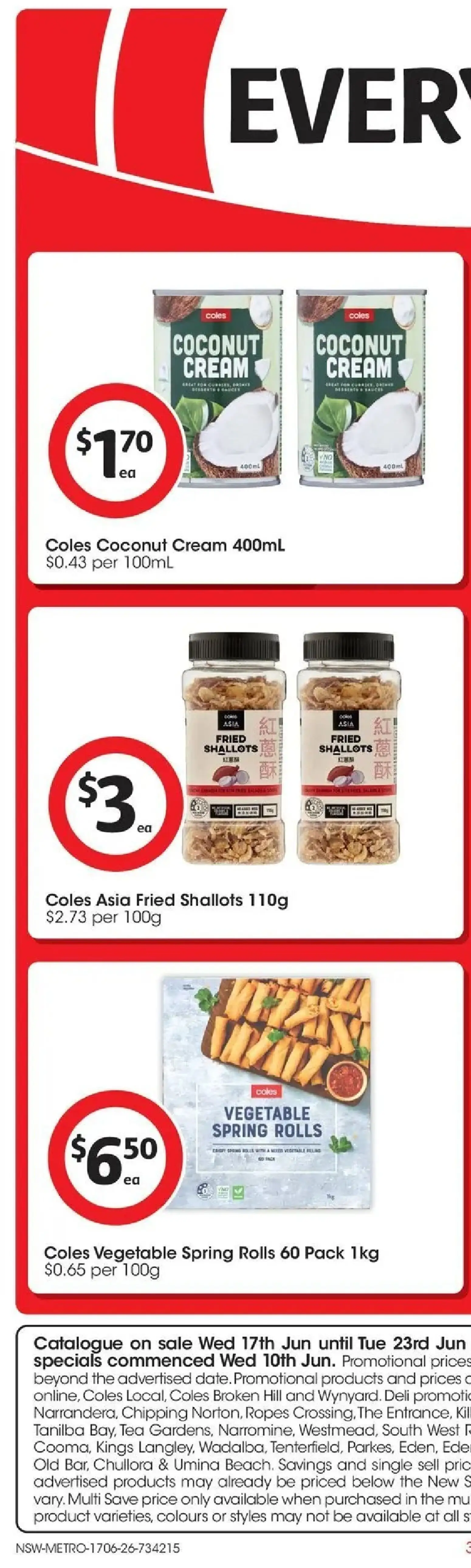 Coles catalogue - valid from 17.06.2026 | Page: 60 | Products: Tea, Cream
