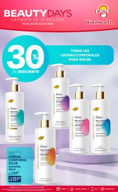 Vista previa de Del Sol y Woolworth katalog Beauty Days, nuevo folleto de la tienda, válido en México a partir del 02/07/2026 | Página: 13 | Productos: Avena, Crema regenerativa, Serum, Crema
