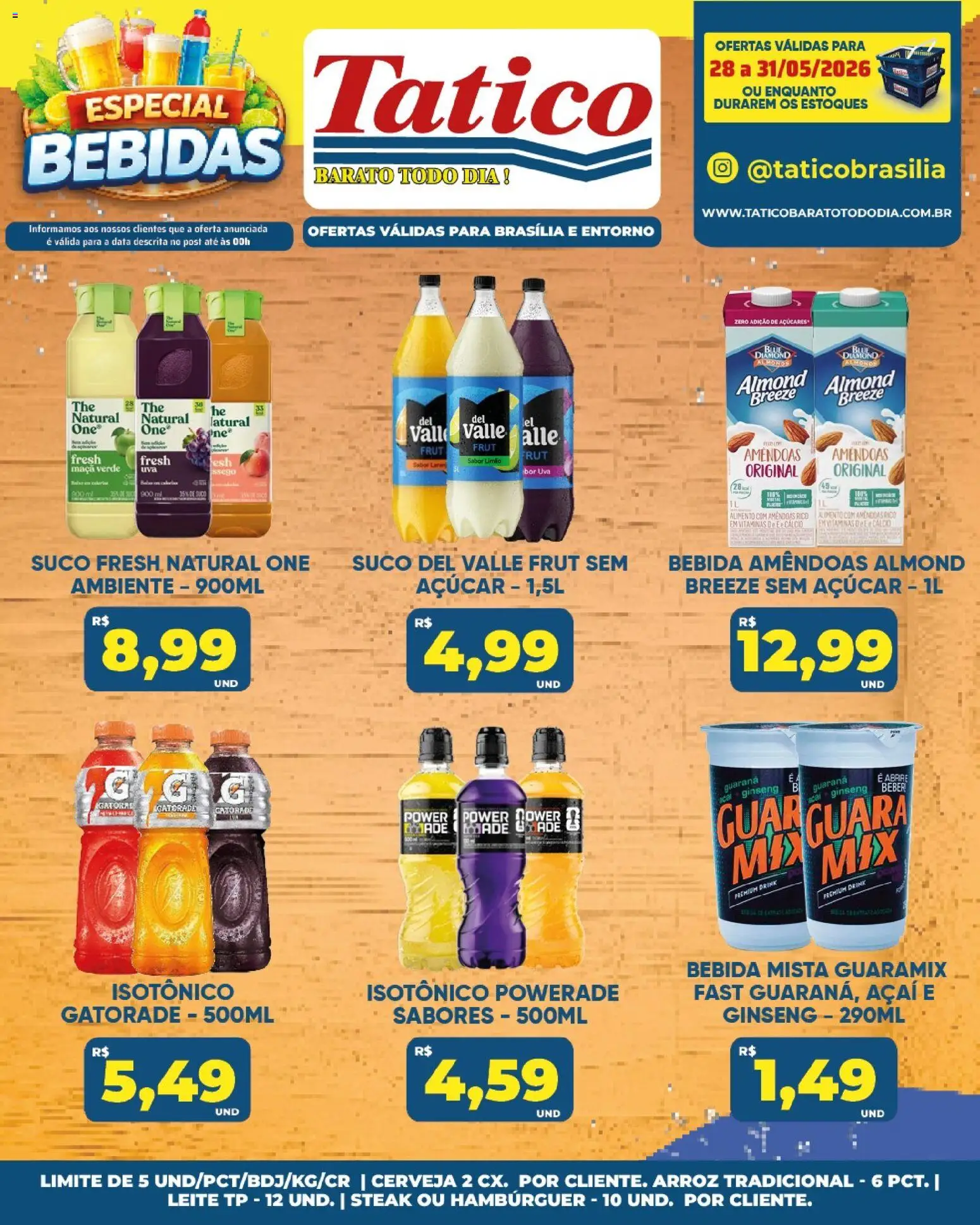 Tatico Folheto - válido de 30.05.2026 | Página: 33 | Produtos: Guaraná, Gatorade, Leite, Arroz