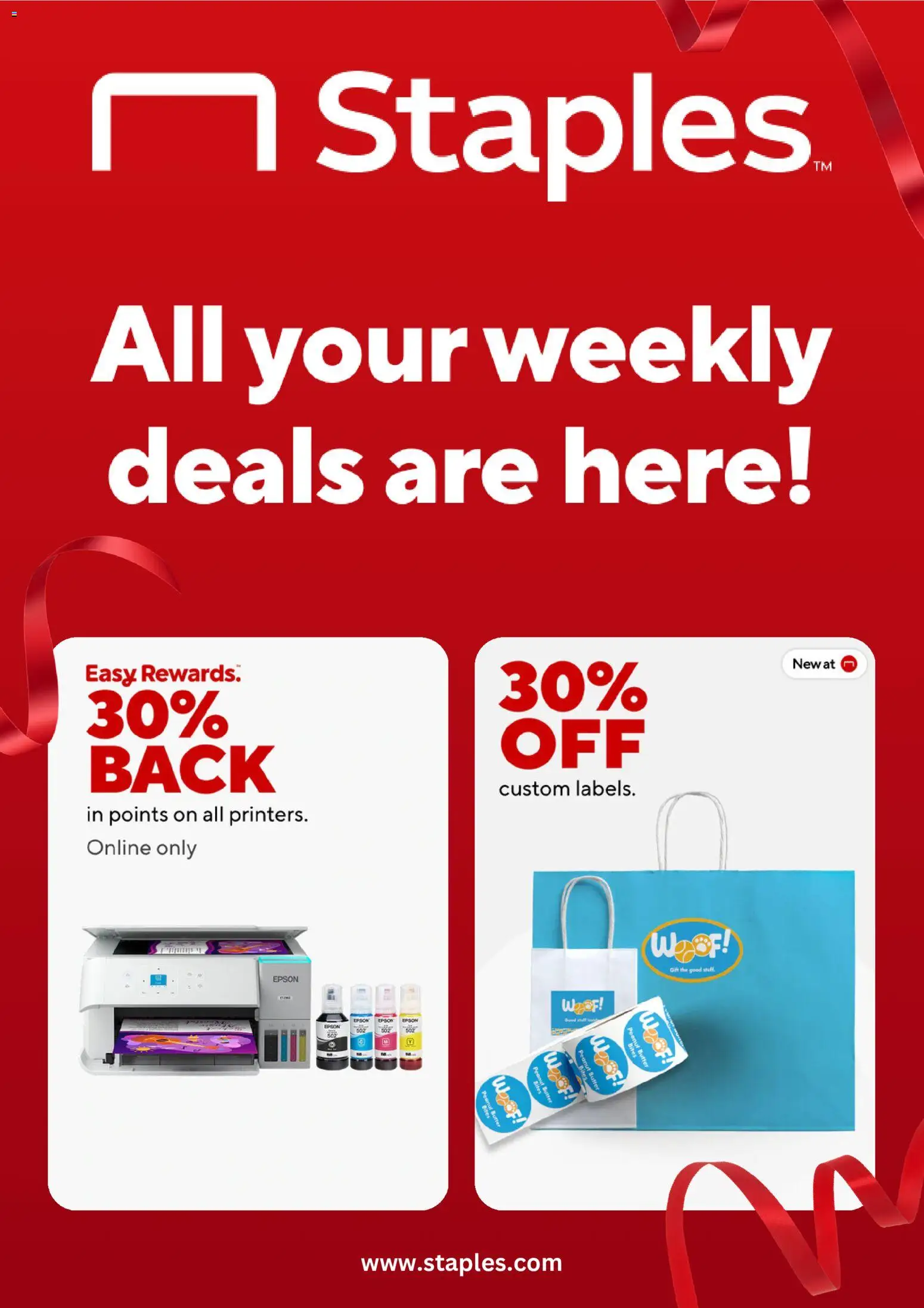 Staples Weekly Ad - valid from 09/06/2026 | Page: 1 | Products: Butter, Peanut butter