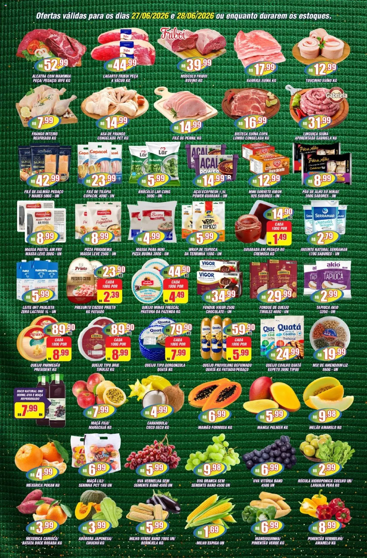 Violeta Supermercados Folheto - válido de 27/06/2026 | Página: 2 | Produtos: Alho, Berinjela, Alcatra, Mamão