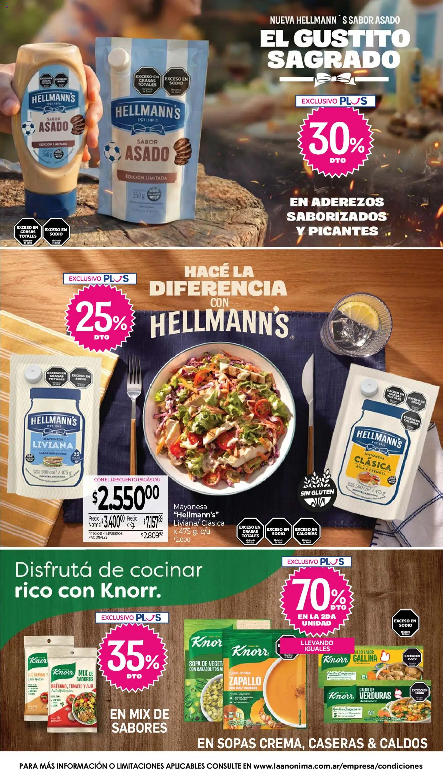 La Anonima catálogo │ válido desde el 07.05.2026 | Página: 20 | Productos: Zapallo, Mayonesa, Sopa, Ajo