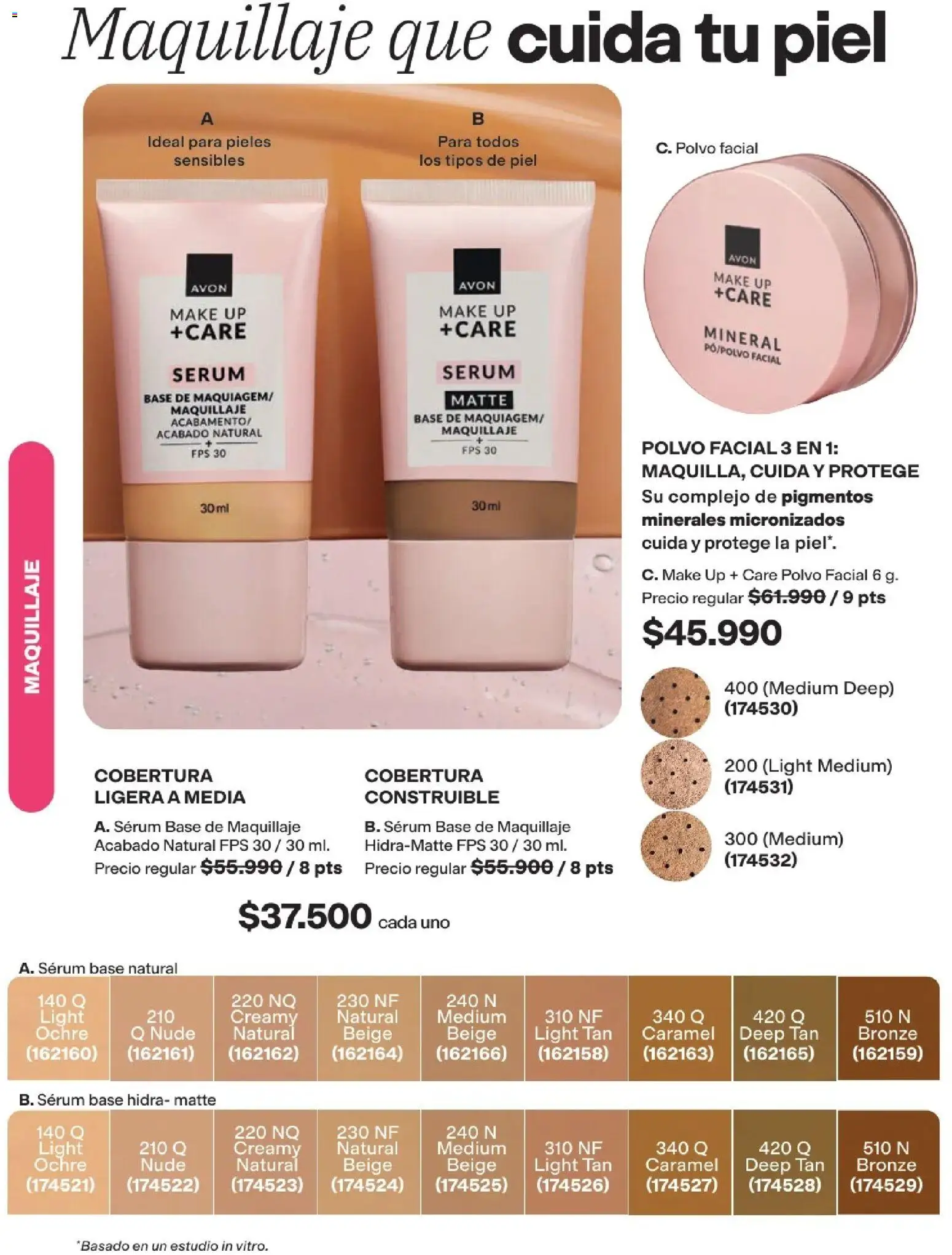 Avon revista - valida desde el 01.09.2026 | Página: 53 | Productos: Base de maquillaje, Serum, Maquillaje, Polvo