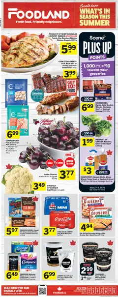 Preview of Foodland weekly flyer / circulaire from shop Foodland valid from Jul 2, 2026