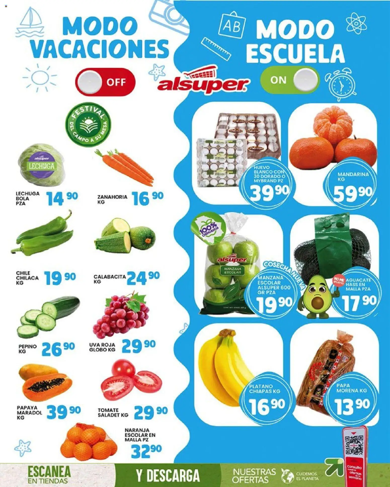 Nuevas ofertas de Alsuper válidas en toda la República Mexicana desde el 01/09/2026. ¡Encuentra las mejores ofertas en Alsuper folleto! | Página: 8 | Productos: Plátano, Huevo, Uva, Zanahoria