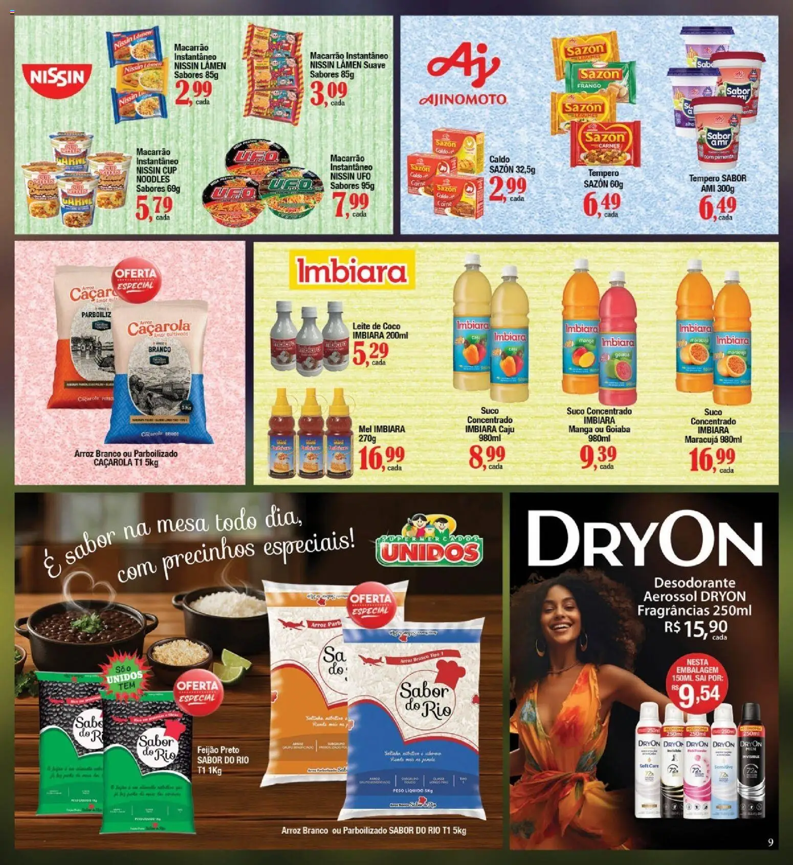 Supermercados Unidos Folheto - válido de 16.05.2026 | Página: 9 | Produtos: Maracujá, Desodorante, Suco, Macarrão