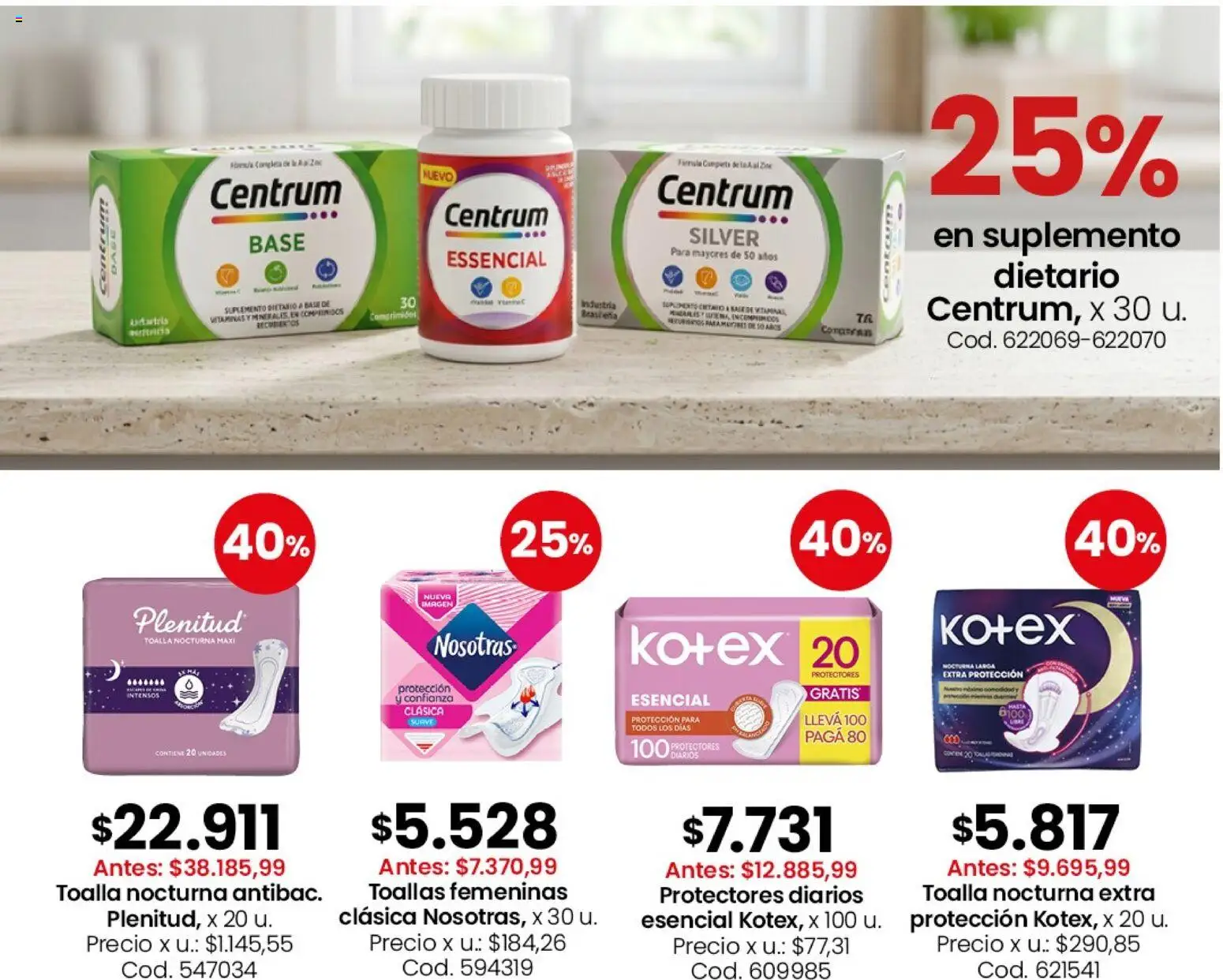 Coto - Perfumería y limpieza │ válido desde el 06/07/2026 | Página: 7 | Productos: Toalla, Toallas, Protectores diarios