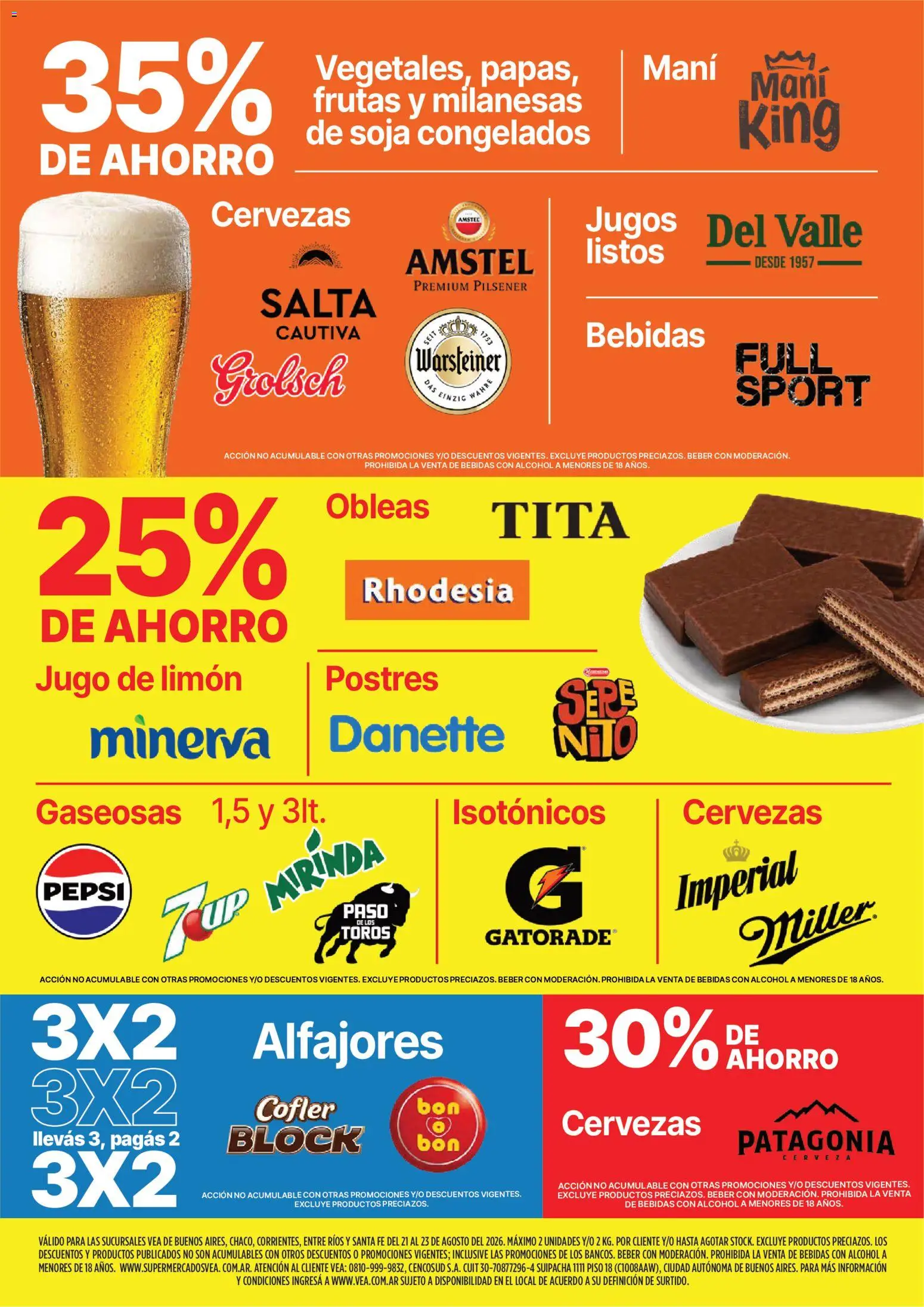 Vea - Fin de semana de ahorro | BA Nea │ válido desde el 21/08/2026 | Página: 4 | Productos: Pepsi, Jugo de limón, Mani, Alcohol