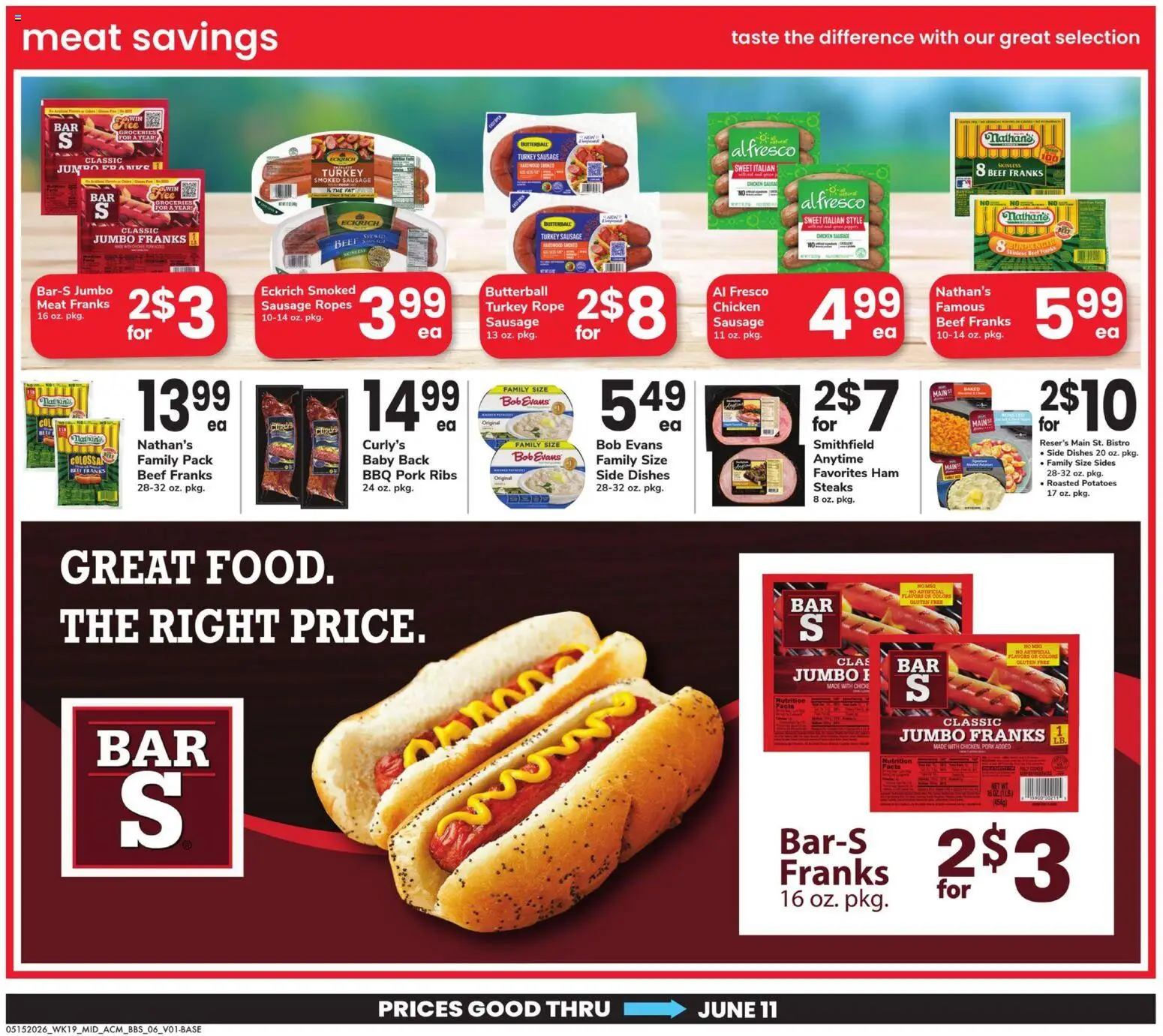 Acme Big Book of Savings - valid from 15.05.2026 | Page: 6 | Products: Pork, Beef, Potatoes, Sausage