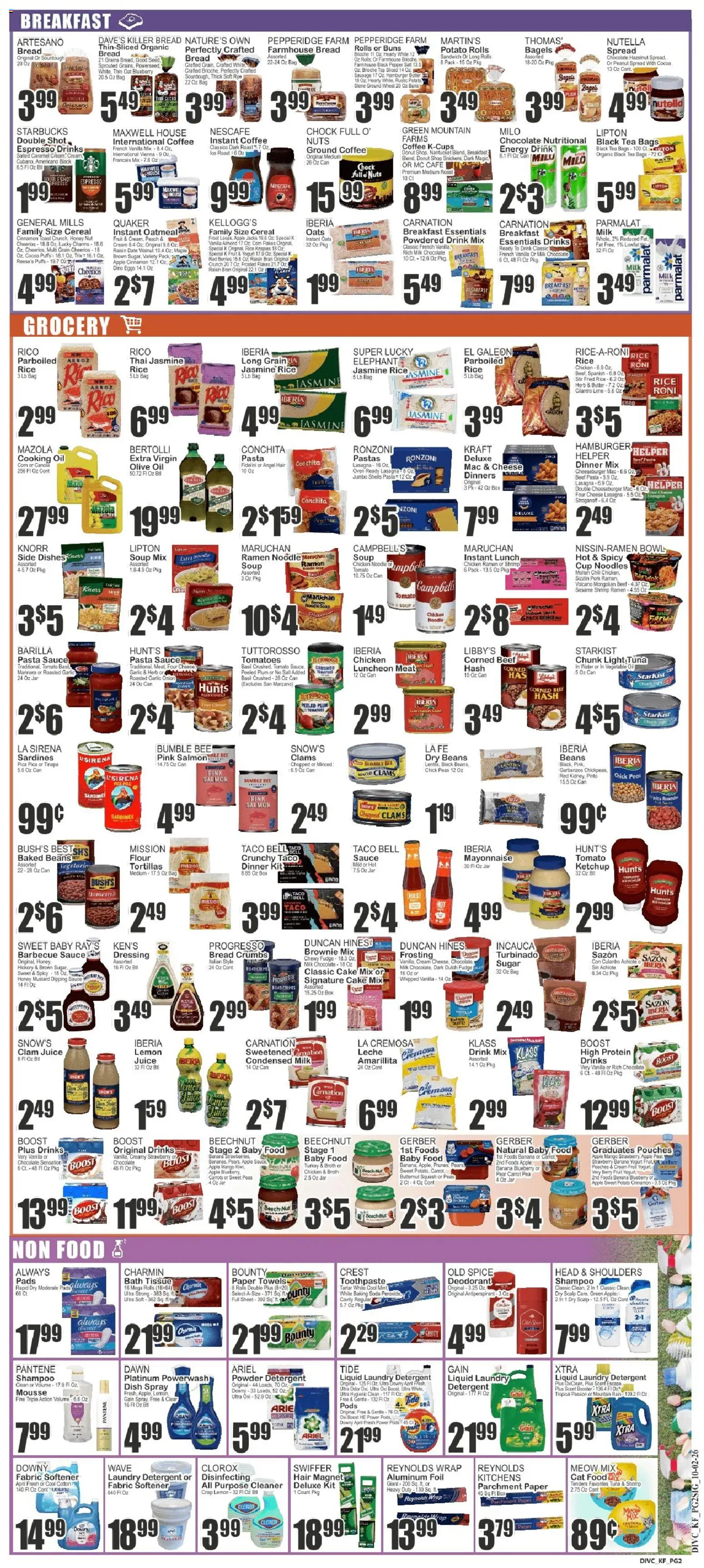 Food Universe Weekly Ad - valid from 10/02/2026 | Page: 2 | Products: Squash, Pads, Baby food, Lasagna