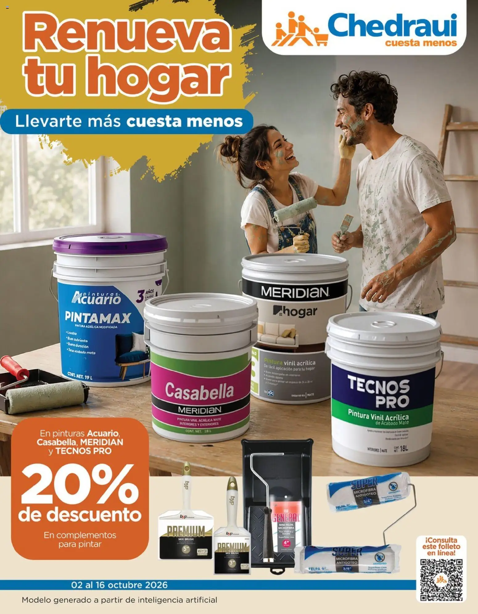 Nuevas ofertas de Chedraui válidas en toda la República Mexicana desde el 02/10/2026. ¡Encuentra las mejores ofertas en Chedraui folleto Renueva tu hogar Llevarte más cuesta menos! | Página: 1