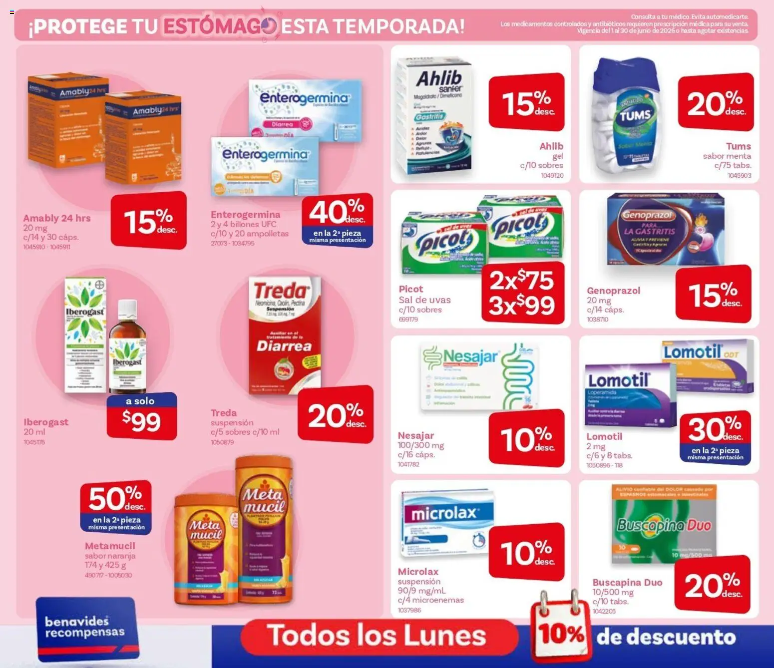 Nuevas ofertas de Farmacia Benavides válidas en toda la República Mexicana desde el 01.06.2026. ¡Encuentra las mejores ofertas en Farmacia Benavides catálogo! | Página: 2