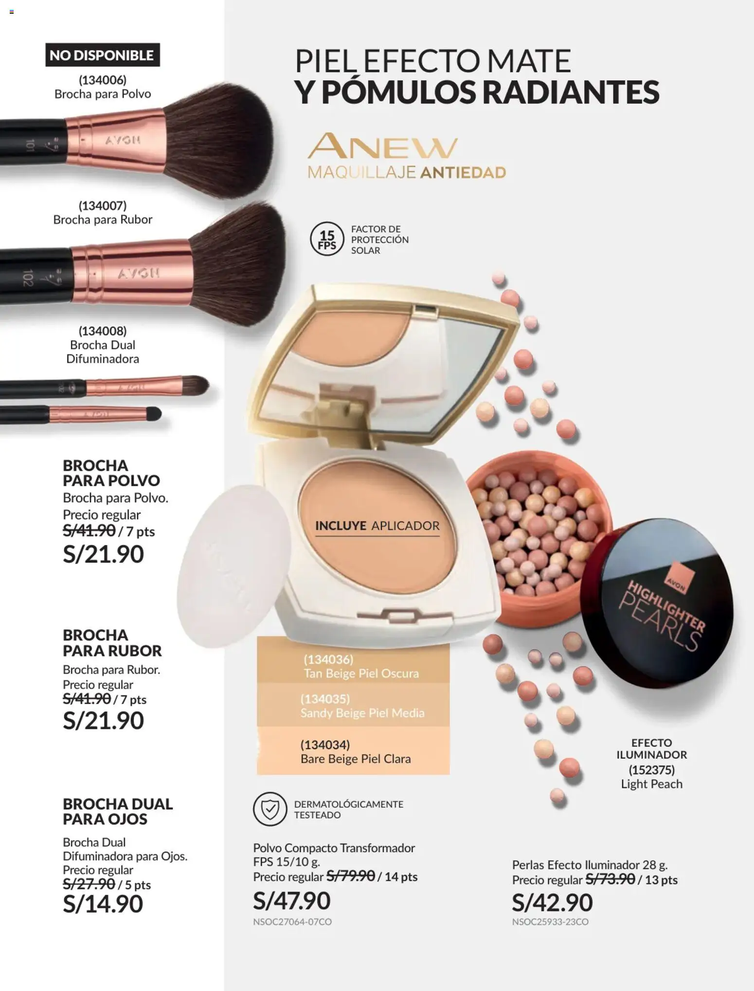 Catálogo Avon válido desde 17.06.2026 | Página: 40 | Productos: Brocha, Maquillaje, Polvo, Rubor