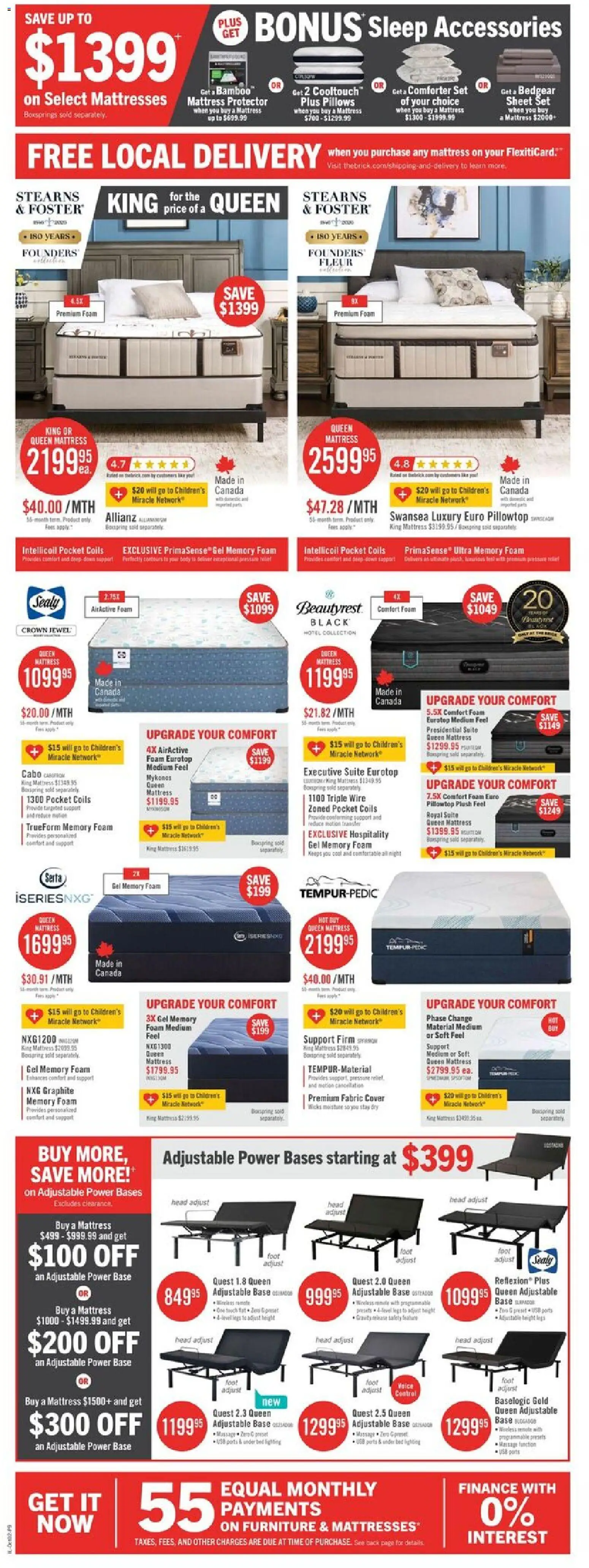 The Brick flyer valid from Sep 29, 2026 | Page: 2 | Products: Foam, Mattresses, Mattress