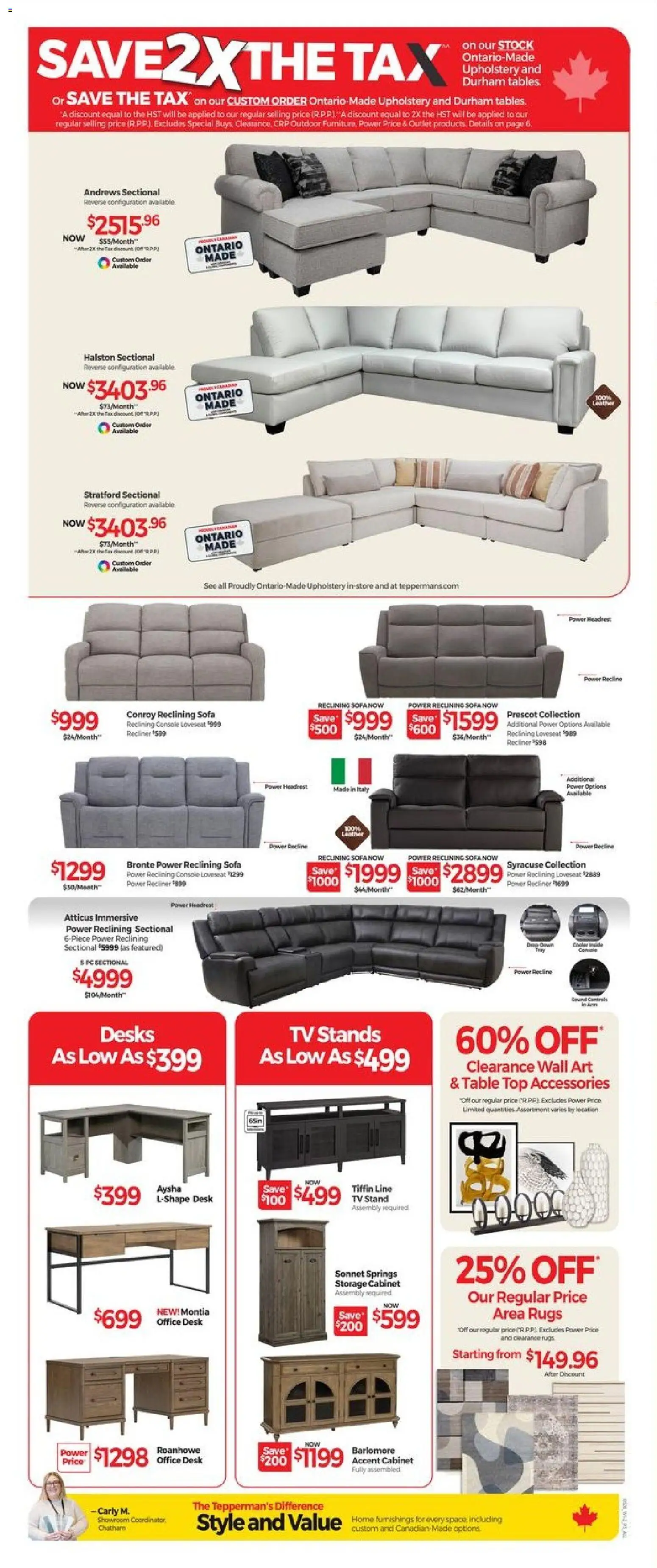 Tepperman's flyer valid from 08.05.2026 | Page: 4 | Products: Tv, Powder, Cabinet, Office desk