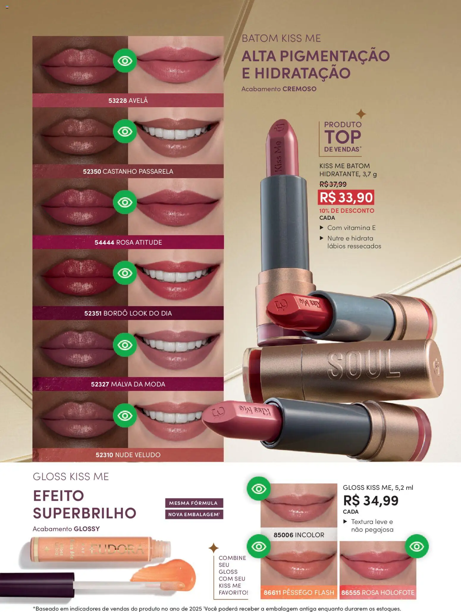 Eudora Folheto - válido de 01.04.2026 | Página: 20 | Produtos: Pêssego, Batom, Avelã