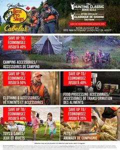 Preview of Weekly flyer / circulaire - Bonus Deals from shop Cabelas valid from Aug 21, 2026 | Page: 4 | Products: Food, Toys