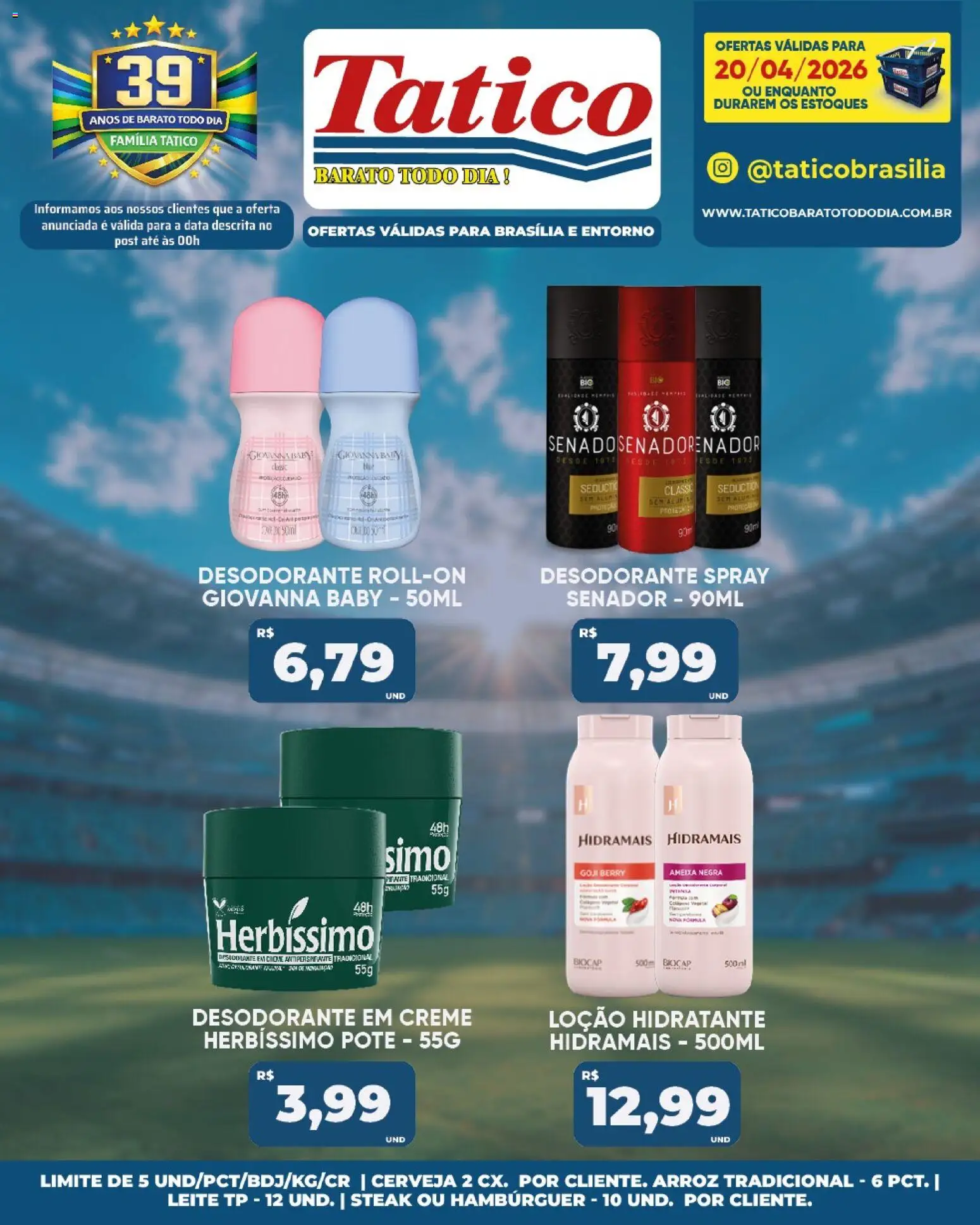 Tatico Folheto - válido de 21.04.2026 | Página: 38 | Produtos: Leite, Cerveja, Arroz, Hambúrguer