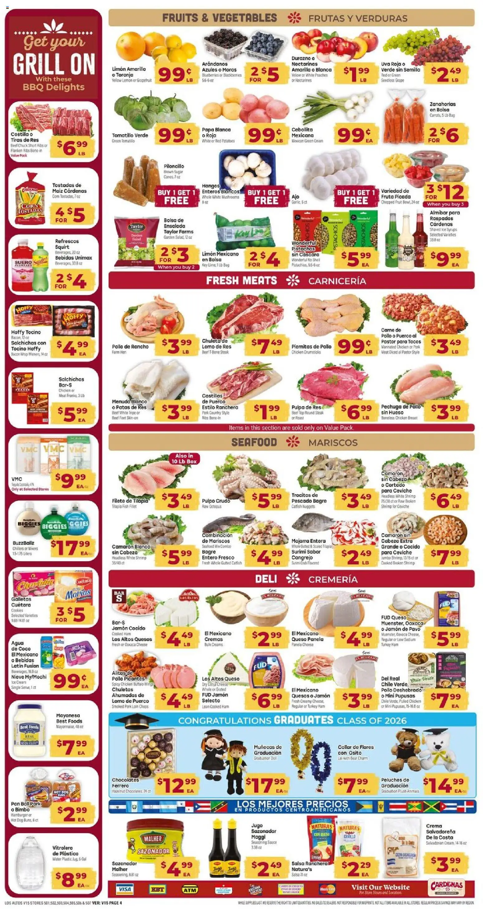 Cardenas Weekly Ad - AZ - valid from 27.05.2026 | Page: 4 | Products: Pork, Blueberries, Bag, Grill