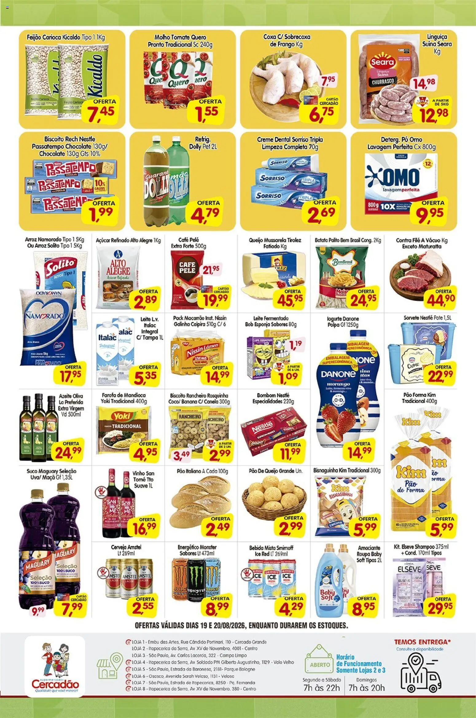 Cercadão Folheto - válido de 19/08/2026 | Página: 2 | Produtos: Tomate, Energético, Chocolate, Farofa