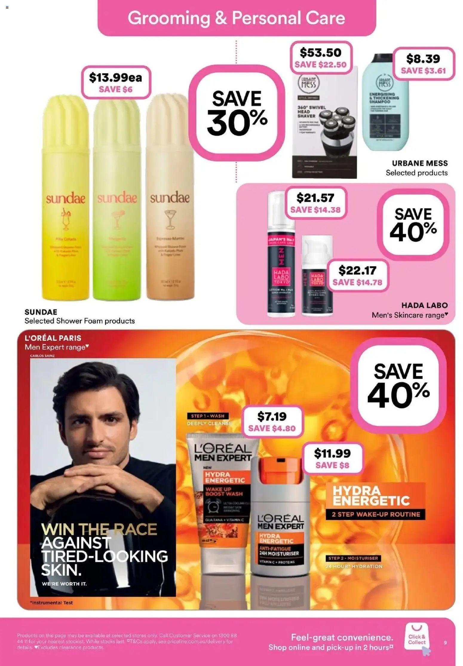 Priceline Pharmacy catalogue - valid from 08.04.2026 | Page: 9 | Products: Shower, Shampoo, Moisturiser, Vitamin