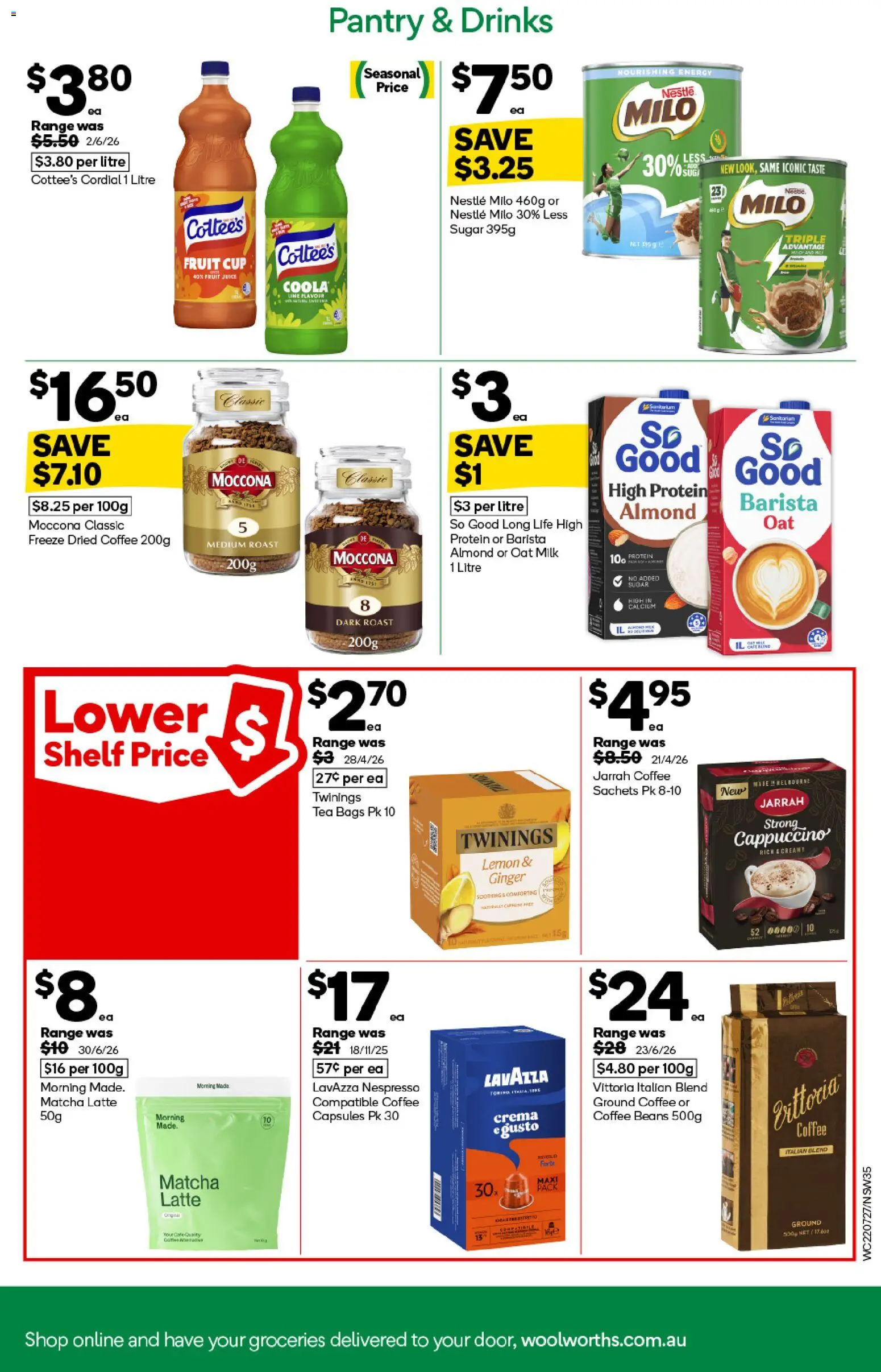 Woolworths catalogue - valid from 22/07/2026 | Page: 35 | Products: Shelf, Potatoes, Coffee, Juice