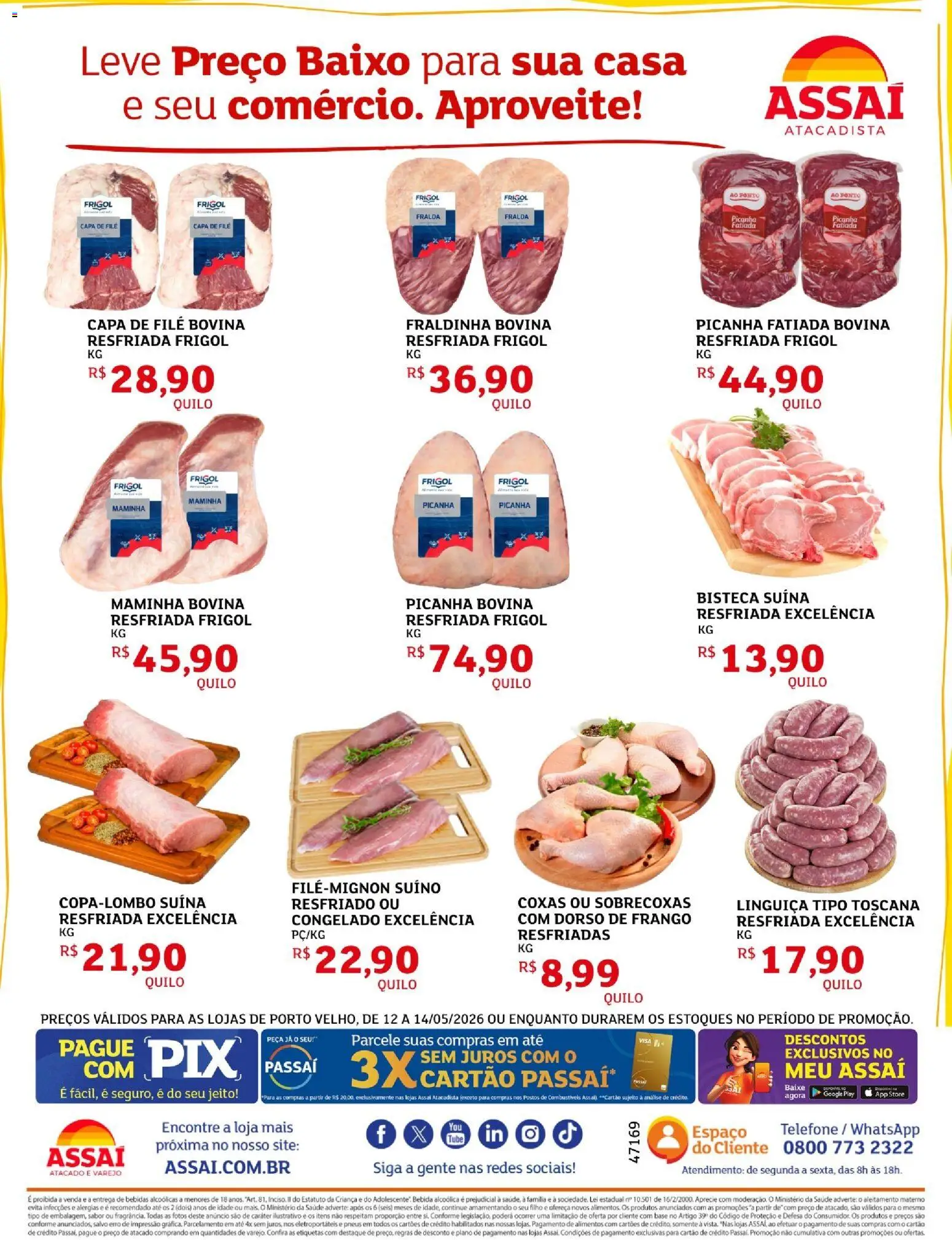 Assaí Atacadista Folheto - válido de 12.05.2026 | Página: 2 | Produtos: Maminha, Pneus, Baixo, Telefone
