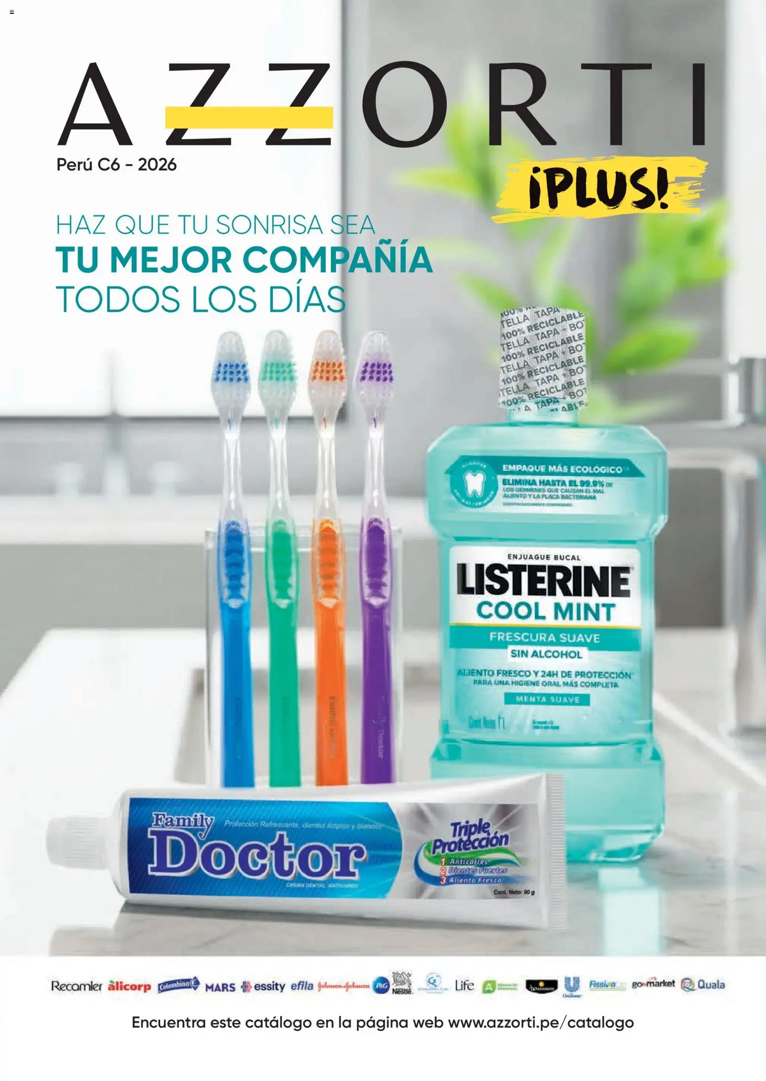 Catálogo Azzorti válido desde 09/03/2026 | Página: 1 | Productos: Alcohol, Enjuague bucal, Tapa, Empaque